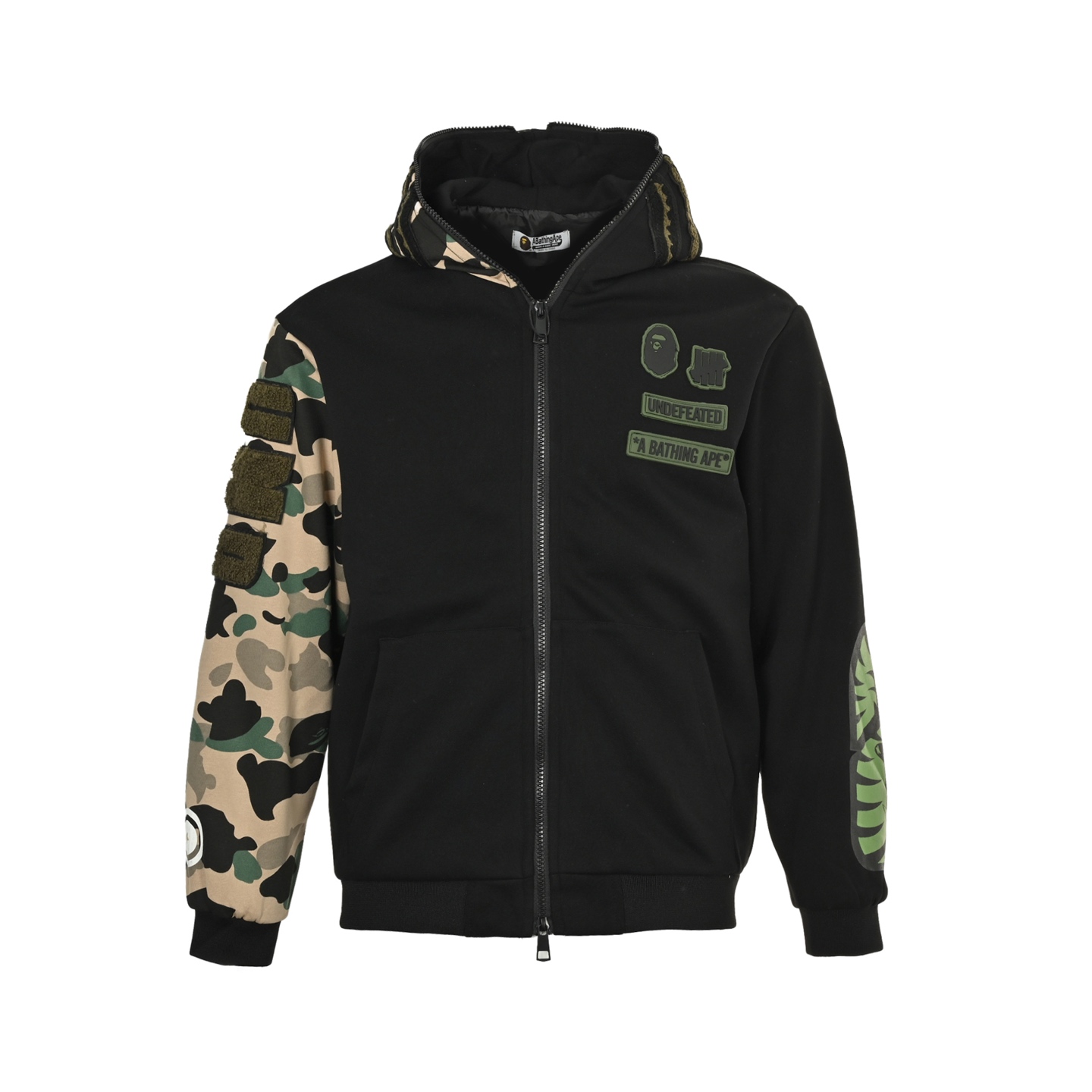 Bape 25Fw 迷彩拼接鲨鱼头多标拉链外套 Bape 25Fw 迷彩拼接鲨鱼头多标拉链外套