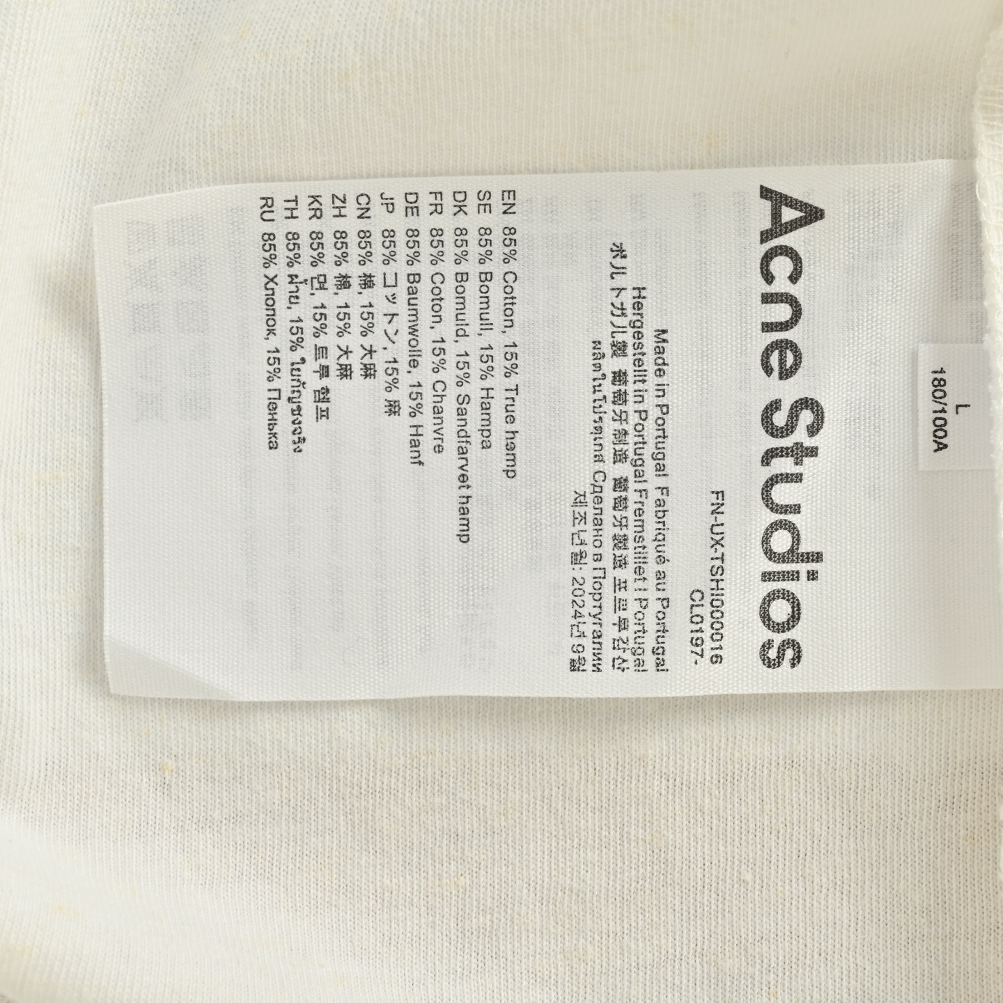 Acne Studios 25ss 1996烫钻斑驳字母印花长袖 Acne Studios 25ss 1996烫钻斑驳字母印花长袖