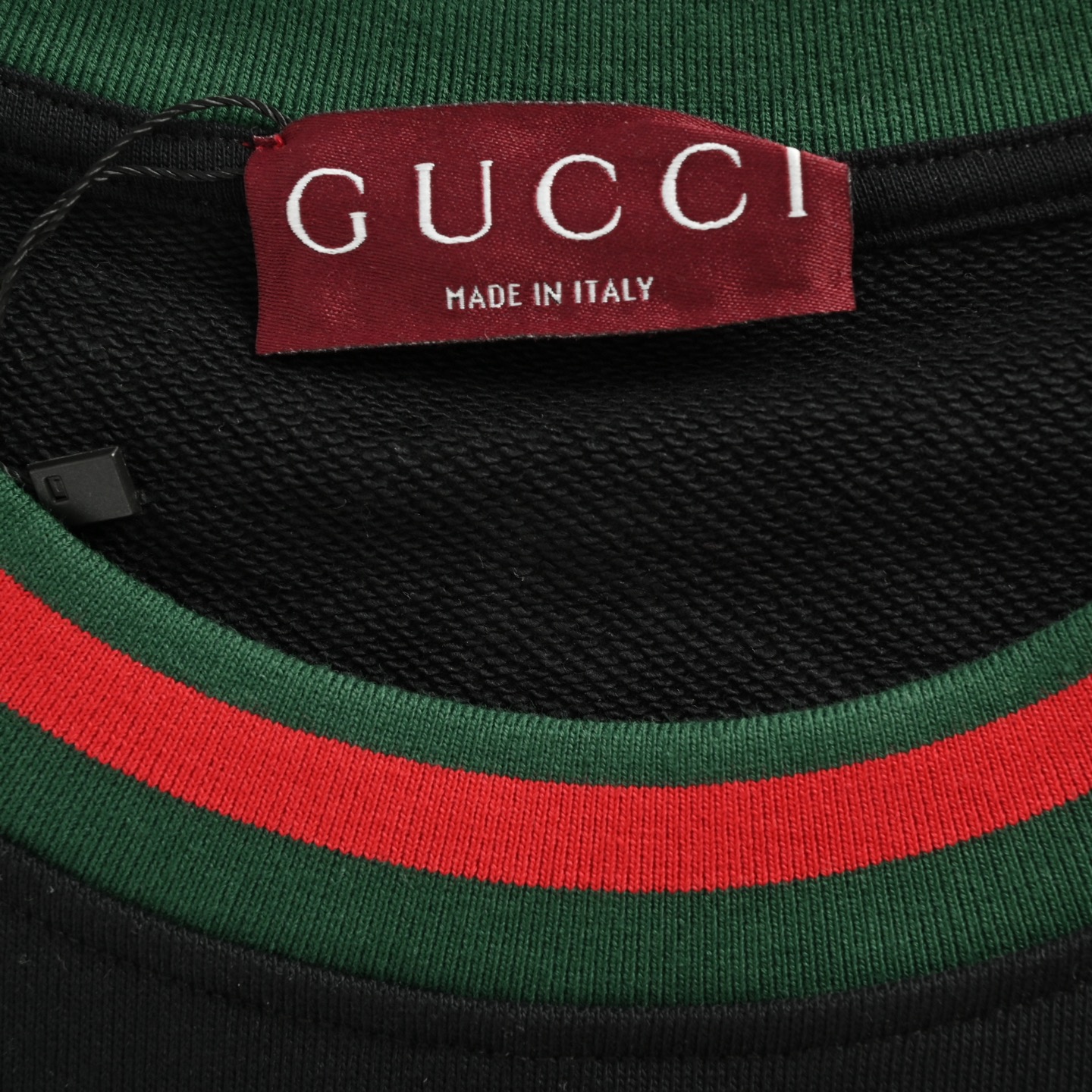 Gucci/古驰 25Fw 刺绣小标红绿螺纹圆领卫衣 Gucci/古驰 25Fw 刺绣小标红绿螺纹圆领卫衣