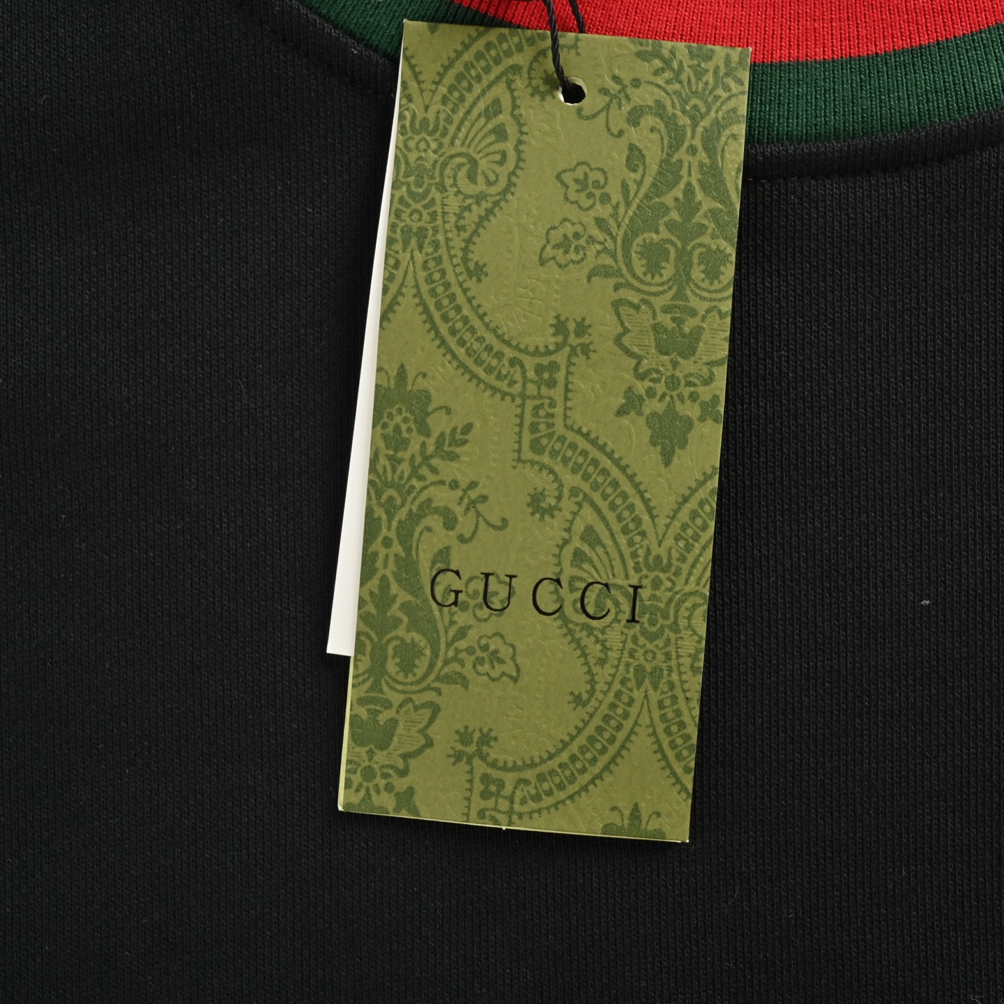 Gucci/古驰 25Fw 刺绣小标红绿螺纹圆领卫衣 Gucci/古驰 25Fw 刺绣小标红绿螺纹圆领卫衣