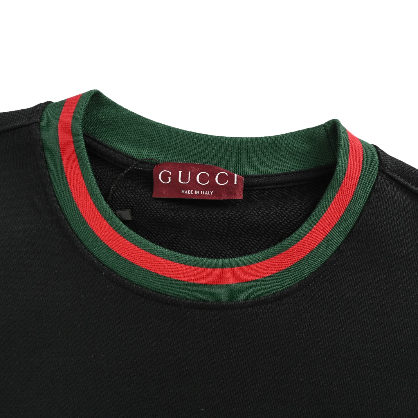 Gucci/古驰 25Fw 刺绣小标红绿螺纹圆领卫衣 Gucci/古驰 25Fw 刺绣小标红绿螺纹圆领卫衣