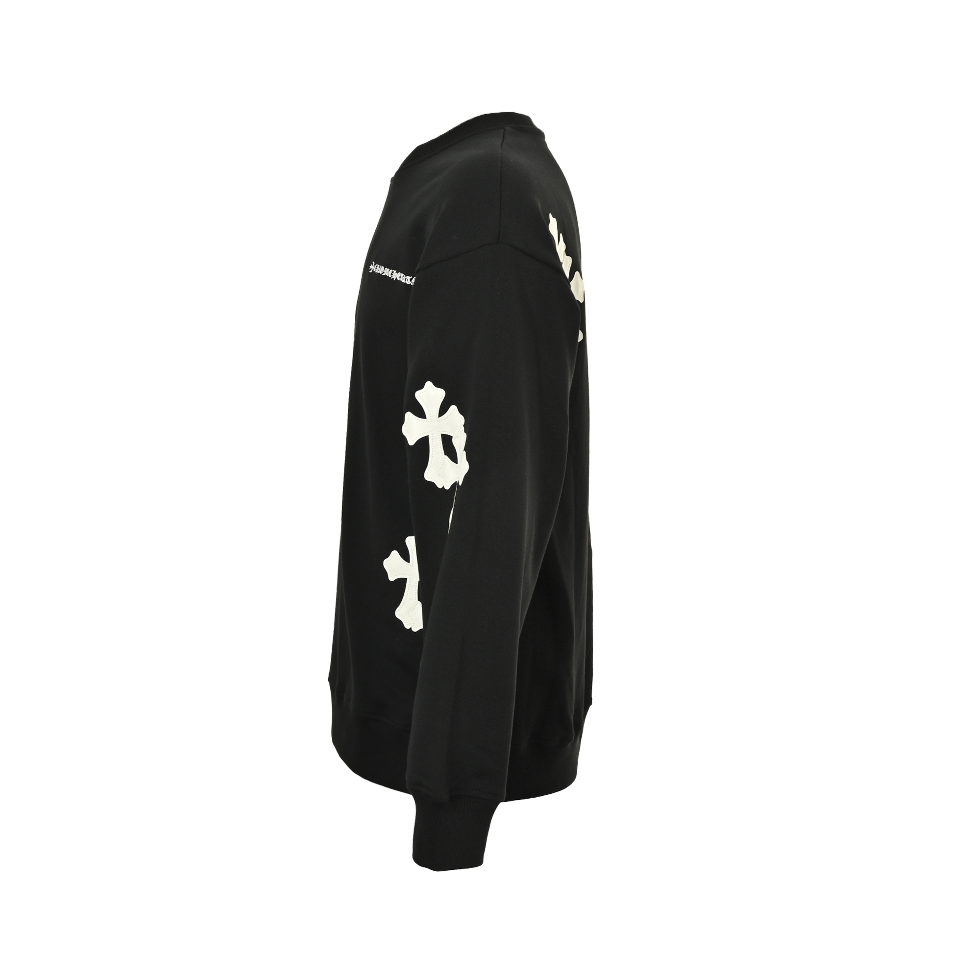 Chrome Hearts/克罗心 25Fw 皮标十字架贴饰刺绣圆领卫衣 Chrome Hearts/克罗心 25Fw 皮标十字架贴饰刺绣圆领卫衣