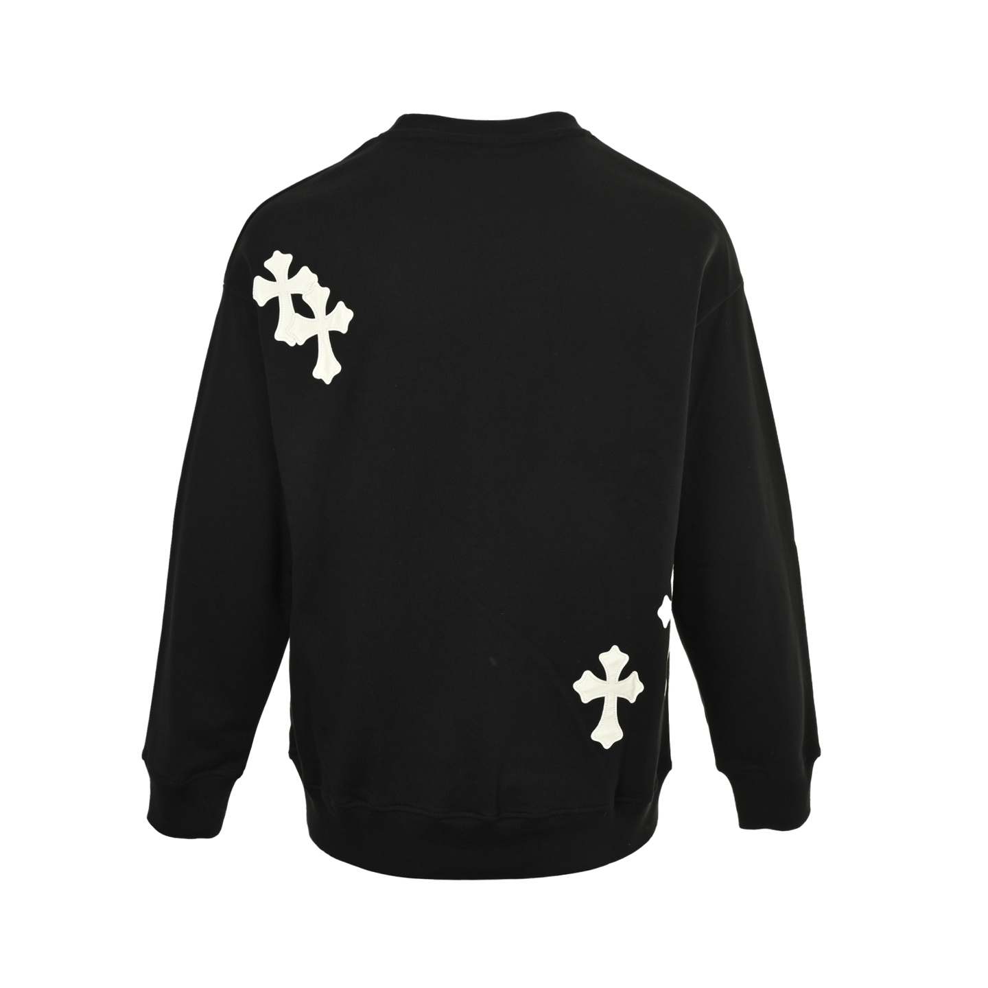 Chrome Hearts/克罗心 25Fw 皮标十字架贴饰刺绣圆领卫衣 Chrome Hearts/克罗心 25Fw 皮标十字架贴饰刺绣圆领卫衣