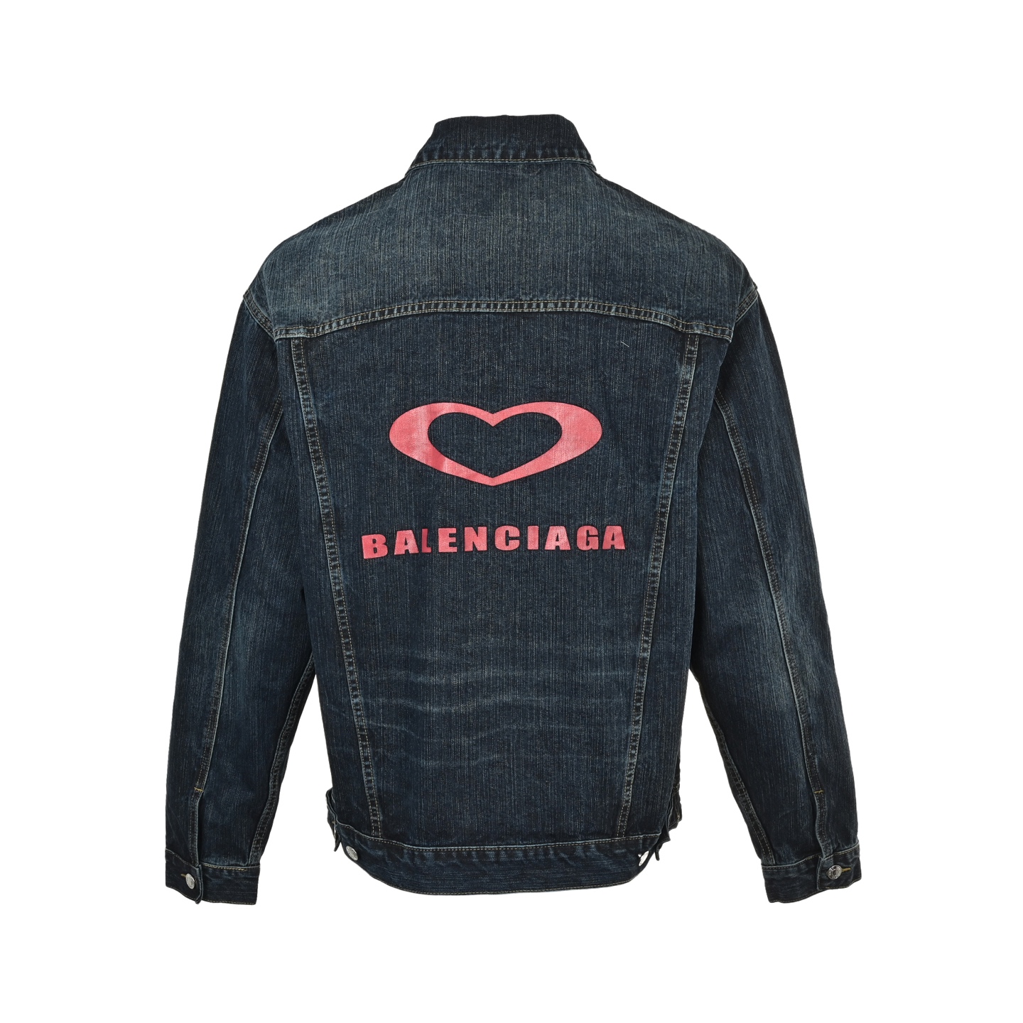 Balenciaga/巴黎世家 25Fw 情人节爱心红字母牛仔外套 Balenciaga/巴黎世家 25Fw 情人节爱心红字母牛仔外套