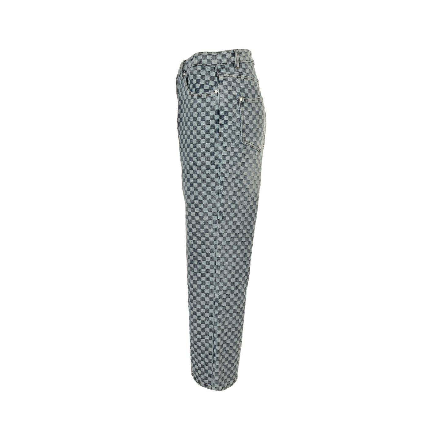 Louis Vuitton/路易威登 Nigo联名棋盘格提花牛仔裤