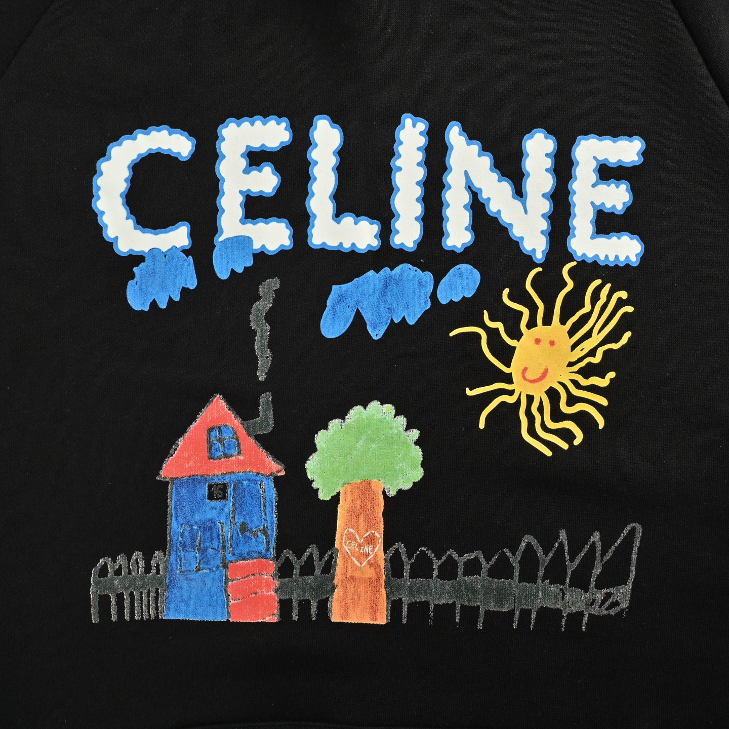 Celine/赛琳 25Fw 卡通涂鸦绘画印花连帽卫衣 Celine/赛琳 25Fw 卡通涂鸦绘画印花连帽卫衣