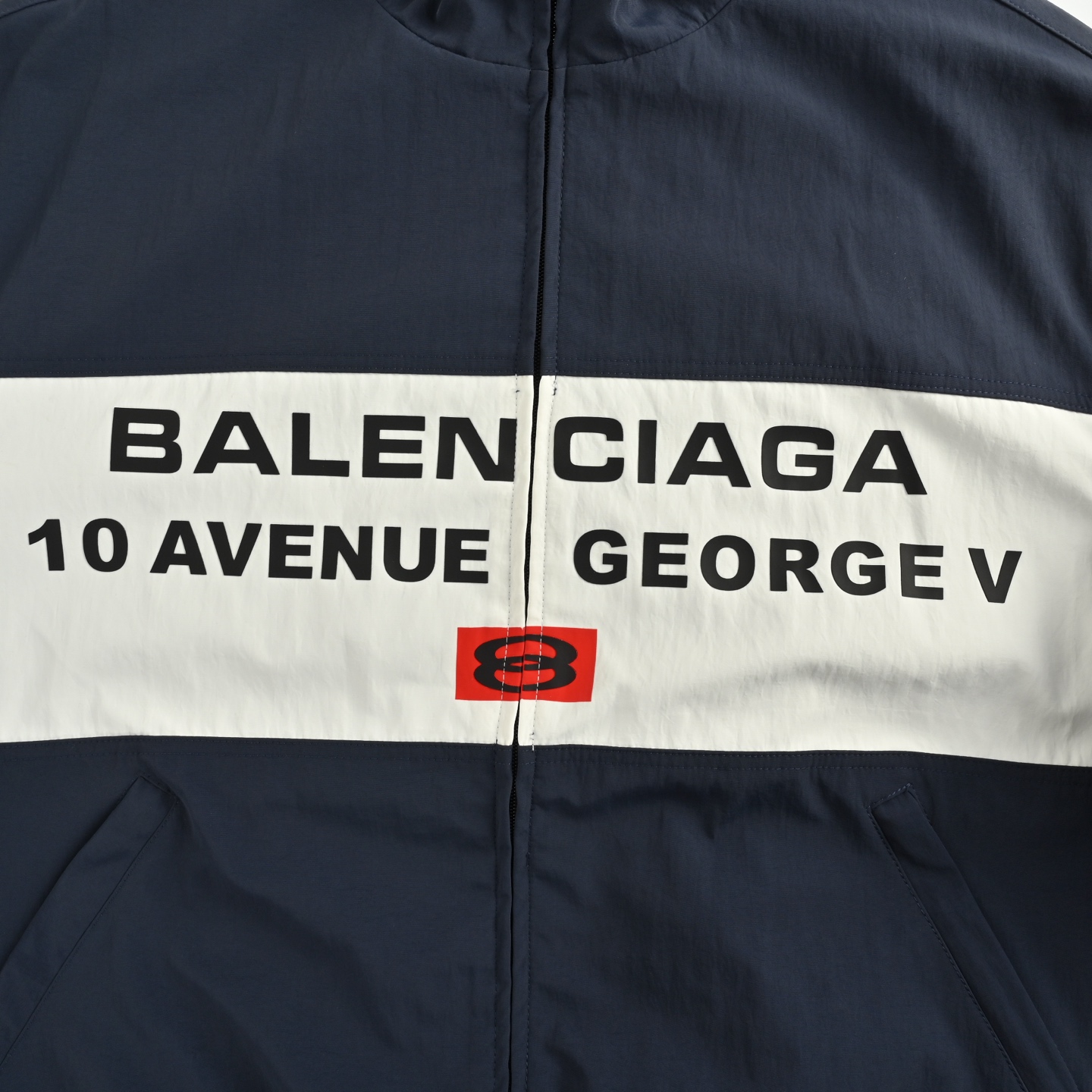 Balenciaga/巴黎世家 三拼色双环印花立领夹克外套