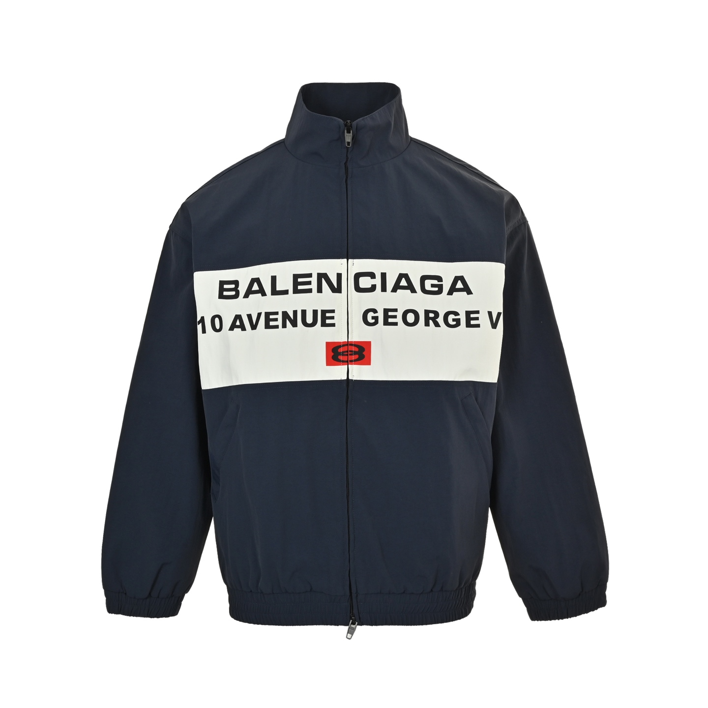 Balenciaga/巴黎世家 三拼色双环印花立领夹克外套