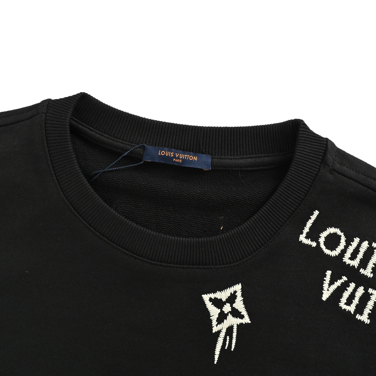 Louis Vuitton/路易威登 25Fw 流苏老花字母刺绣圆领卫衣