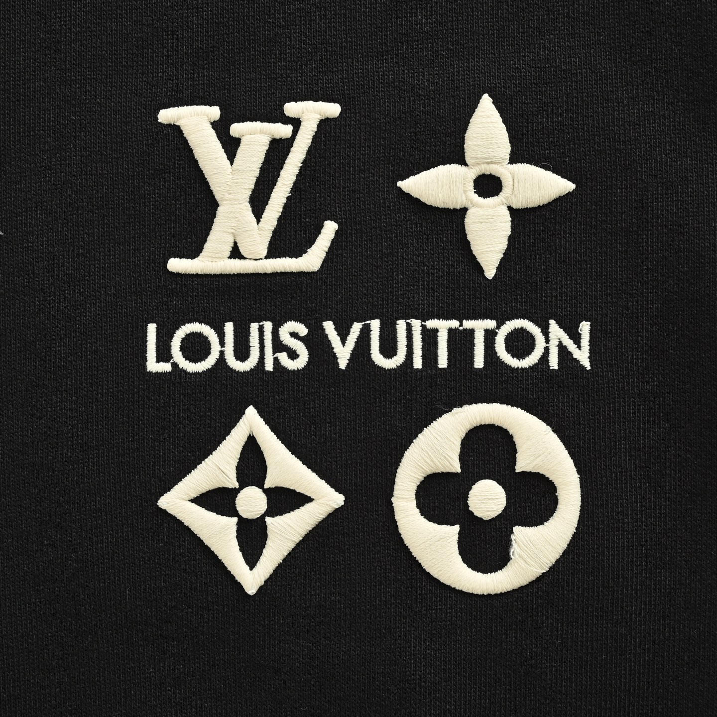 Louis Vuitton/路易威登 25Fw 胸口四花刺绣圆领卫衣 Louis Vuitton/路易威登 25Fw 胸口四花刺绣圆领卫衣