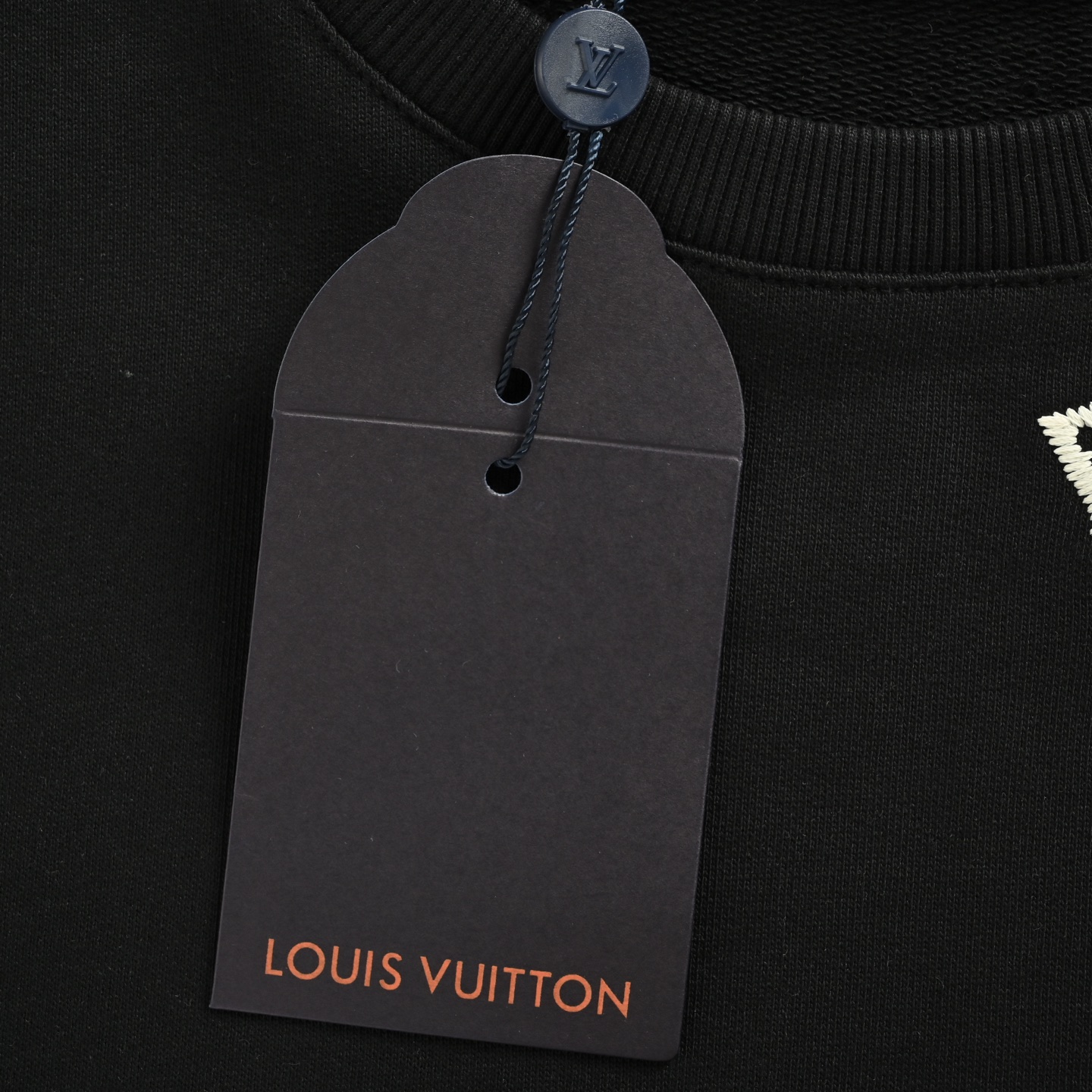 Louis Vuitton/路易威登 25Fw 流苏老花字母刺绣圆领卫衣
