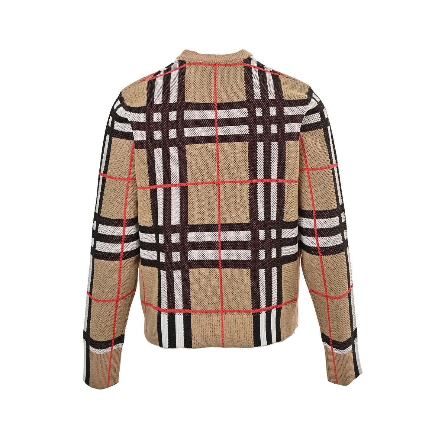Burberry/巴宝莉 25Fw 大格纹圆领毛衣 品牌格经典纹提花精纺图案 Burberry/巴宝莉 25Fw 大格纹圆领毛衣 品牌格经典纹提花精纺图案