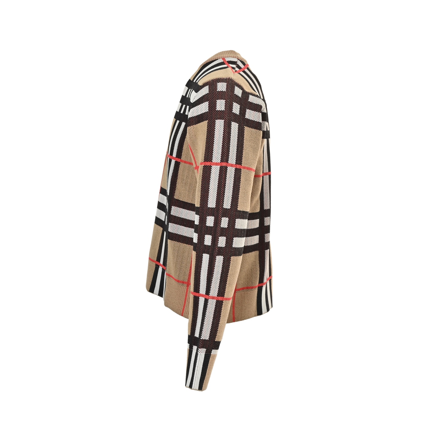 Burberry/巴宝莉 25Fw 大格纹圆领毛衣 品牌格经典纹提花精纺图案 Burberry/巴宝莉 25Fw 大格纹圆领毛衣 品牌格经典纹提花精纺图案