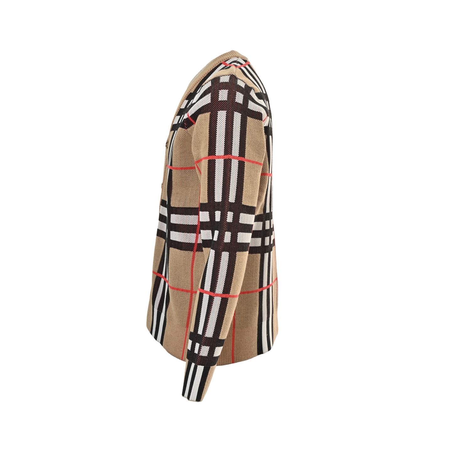 Burberry/巴宝莉 毛衣开衫25Fw 大格纹 品牌格经典纹提花精纺图案