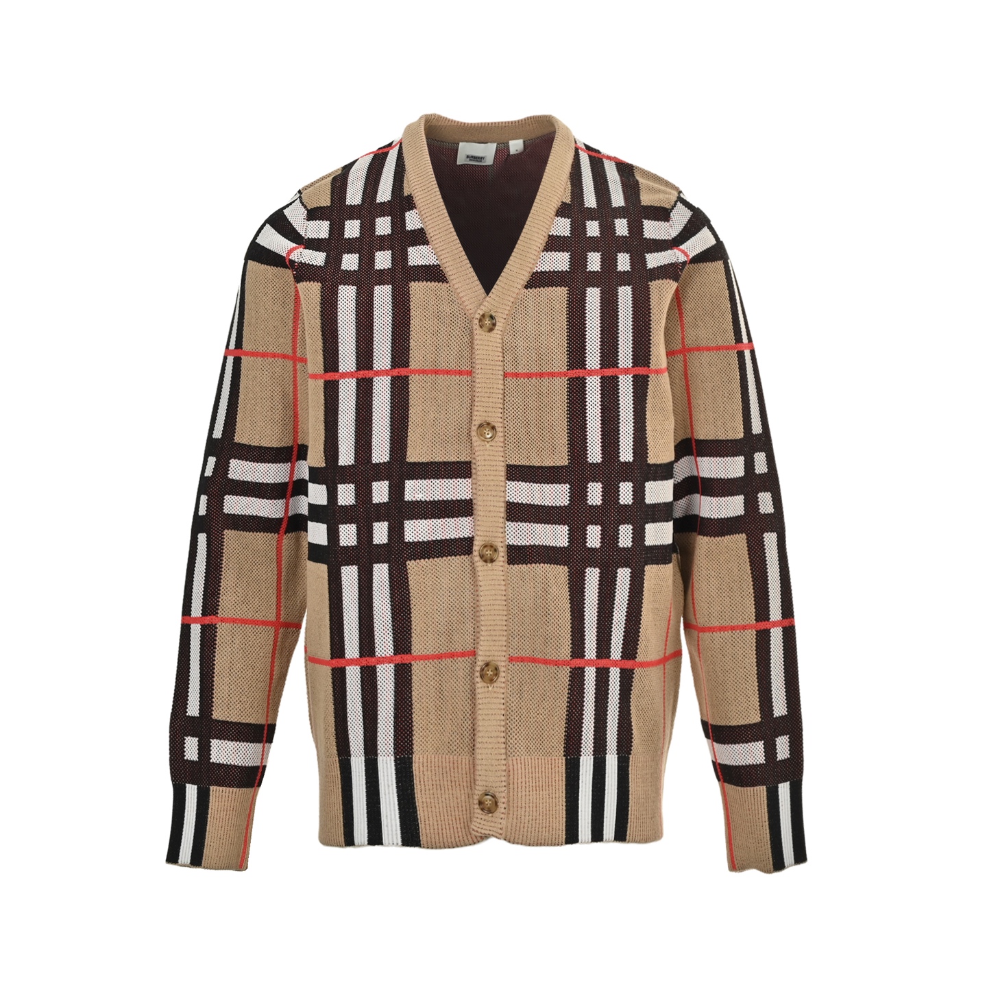 Burberry/巴宝莉 毛衣开衫25Fw 大格纹 品牌格经典纹提花精纺图案
