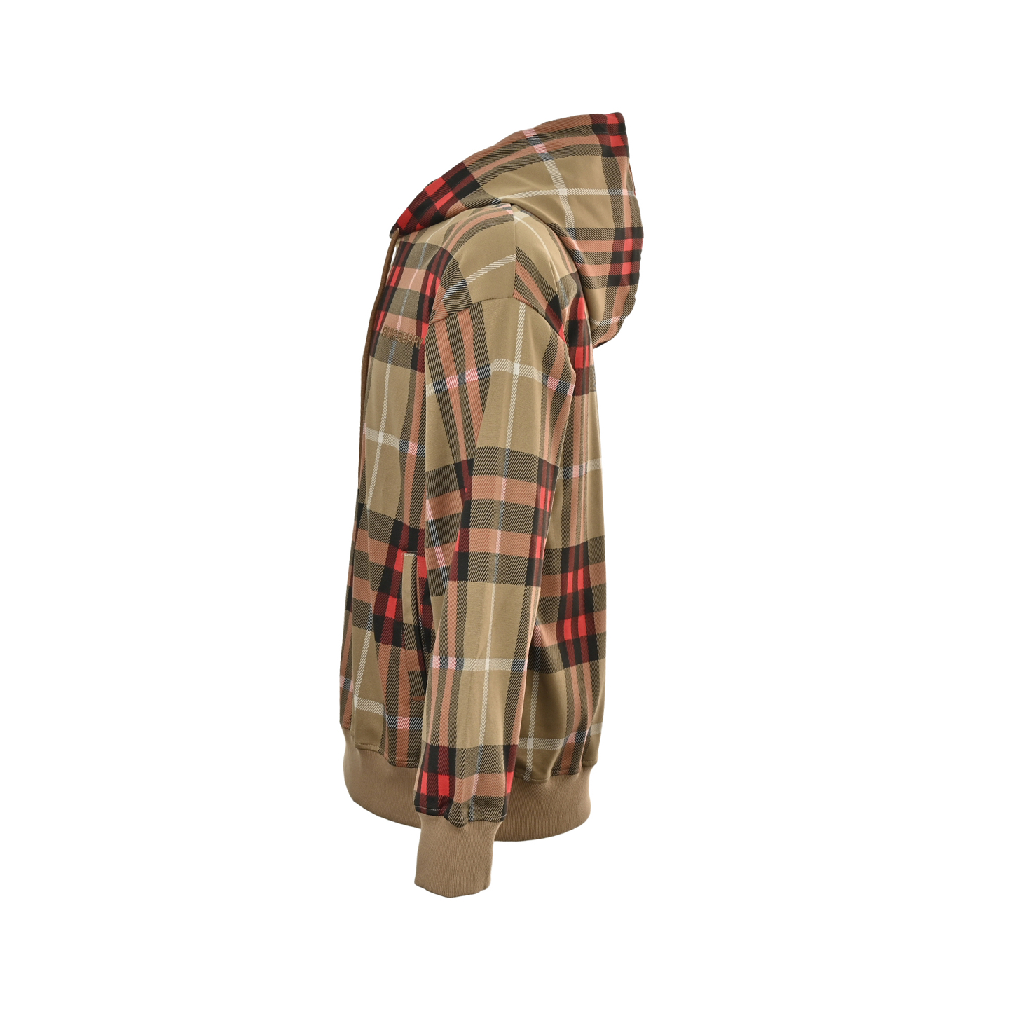 Burberry/巴宝莉 25Fw 胸前刺绣徽标格纹连帽卫衣 Burberry/巴宝莉 25Fw 胸前刺绣徽标格纹连帽卫衣