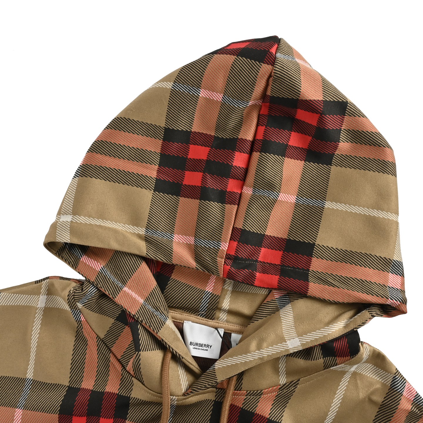 Burberry/巴宝莉 25Fw 胸前刺绣徽标格纹连帽卫衣 Burberry/巴宝莉 25Fw 胸前刺绣徽标格纹连帽卫衣