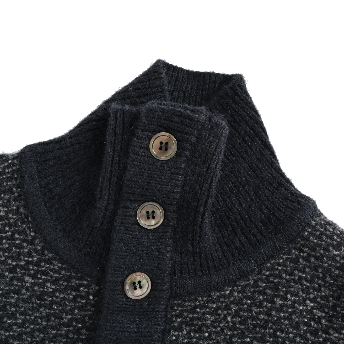 Thom Browne/汤姆布朗 25Fw 纹理针织高领翻领毛衣 Thom Browne/汤姆布朗 25Fw 纹理针织高领翻领毛衣