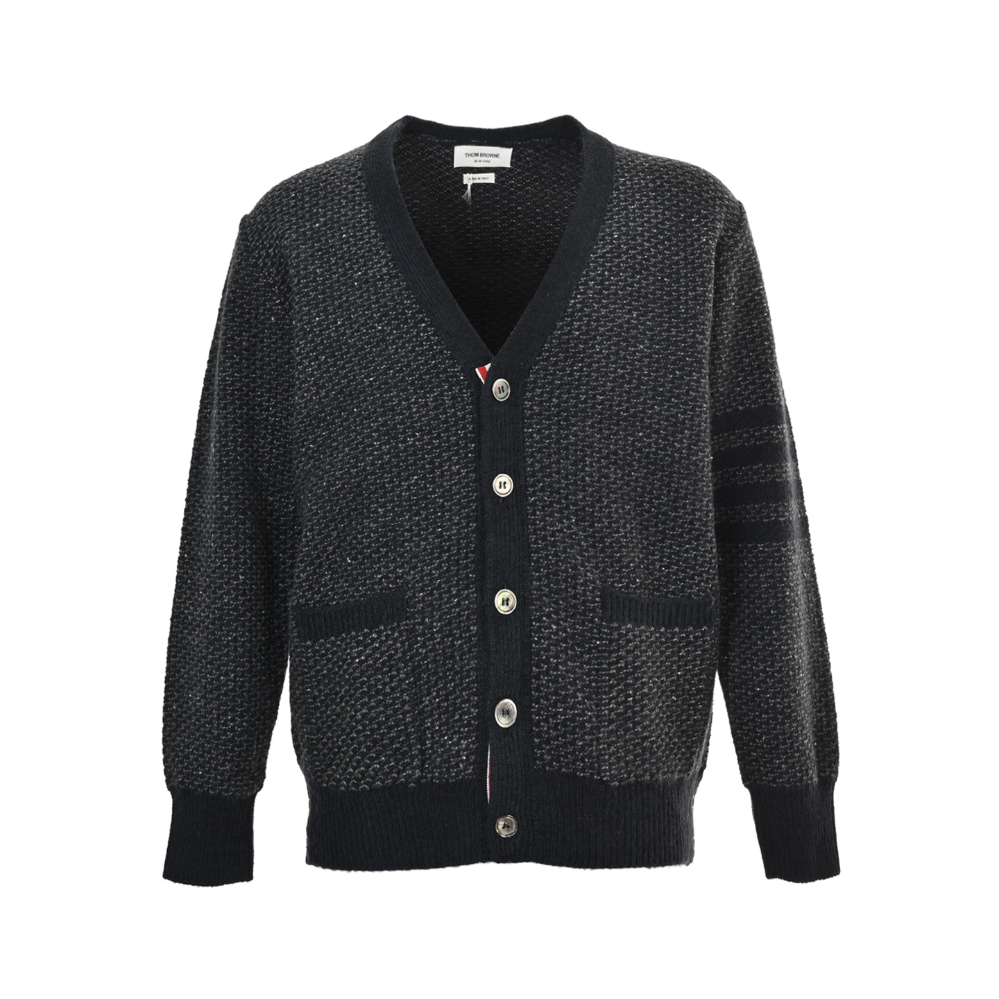 Thom Browne/汤姆布朗 25Fw 纹理针织毛衣开衫