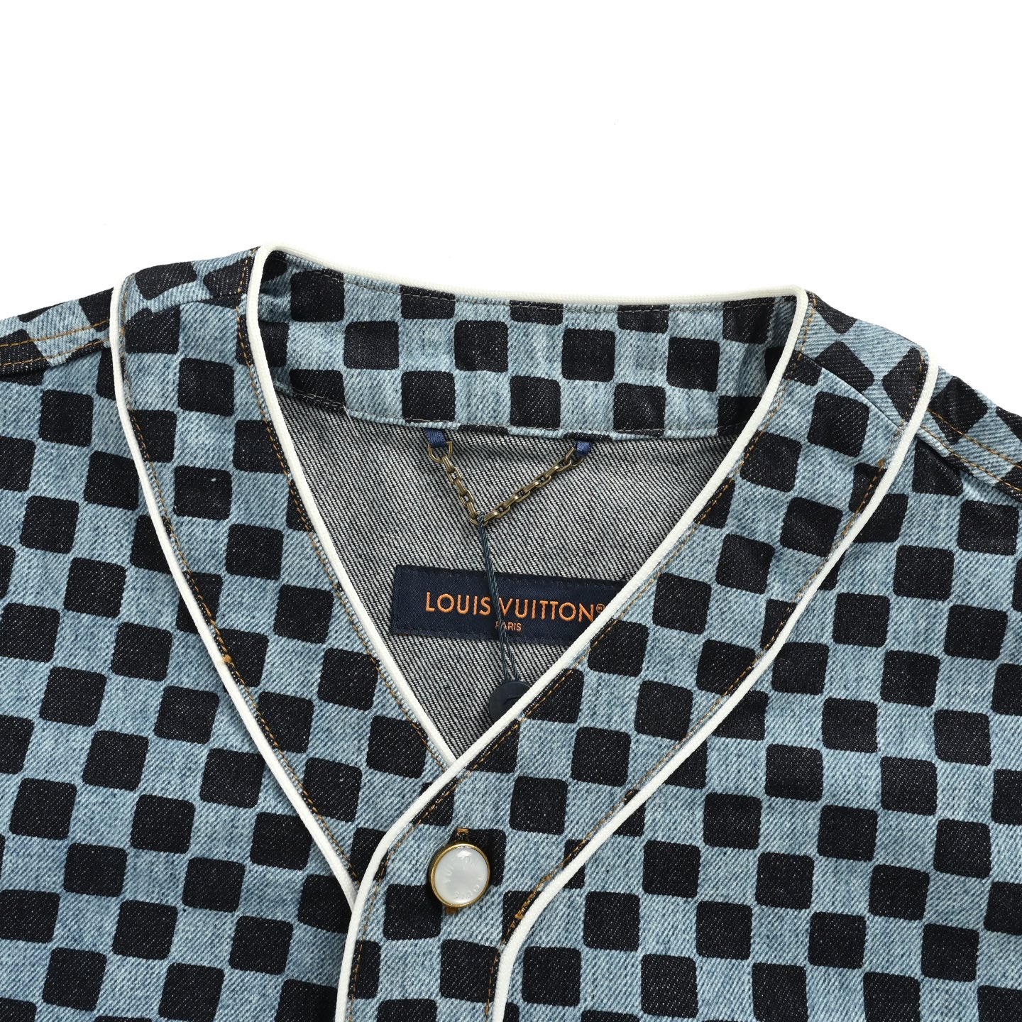 Louis Vuitton/路易威登 25Fw 棋盘格牛仔短袖衬衫