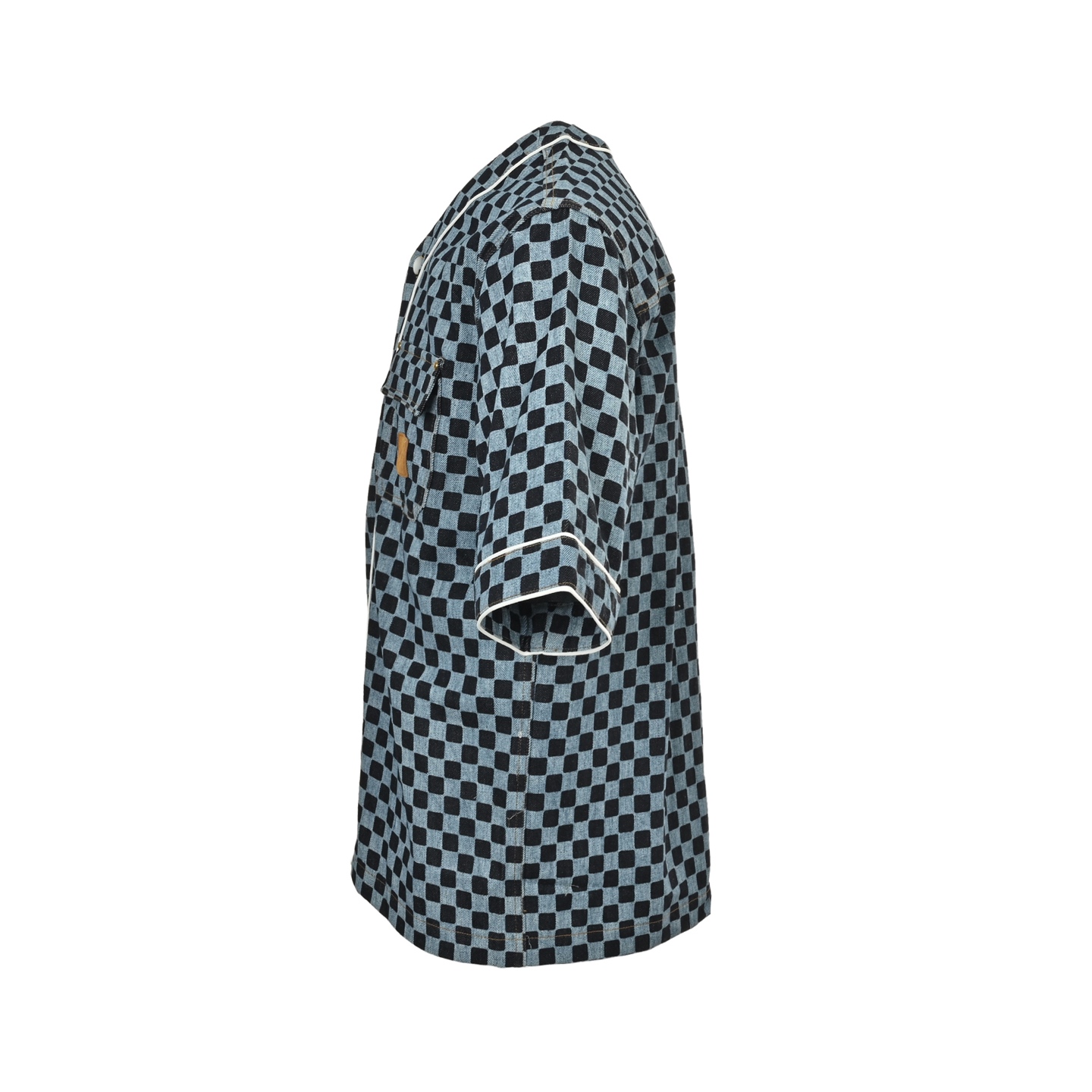 Louis Vuitton/路易威登 25Fw 棋盘格牛仔短袖衬衫