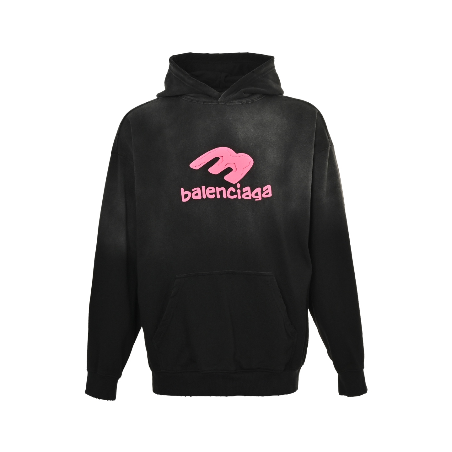 Balenciaga/巴黎世家 25Fw 3M刺绣发泡印花水洗做旧连帽卫衣