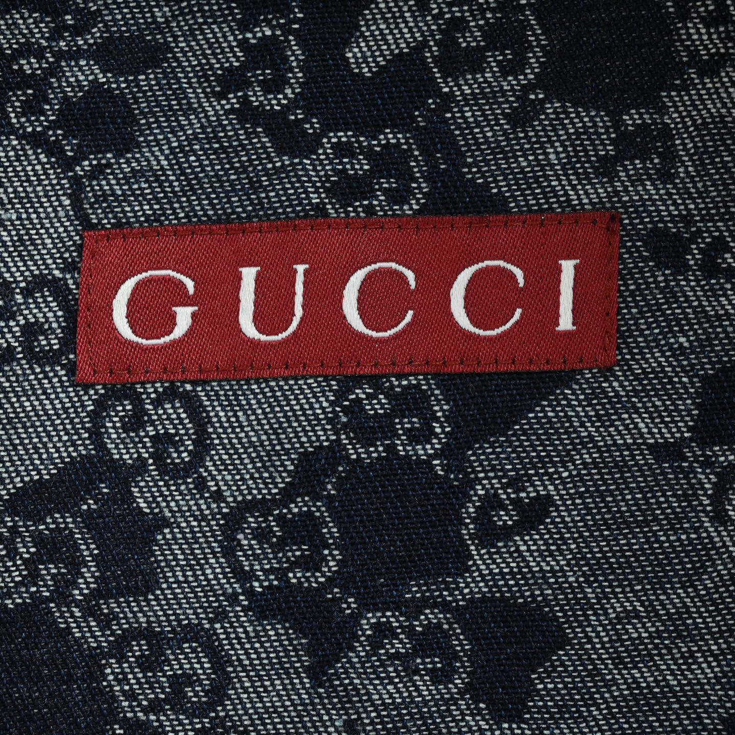 Gucci/古驰 25Fw 大理石老花提花牛仔外套