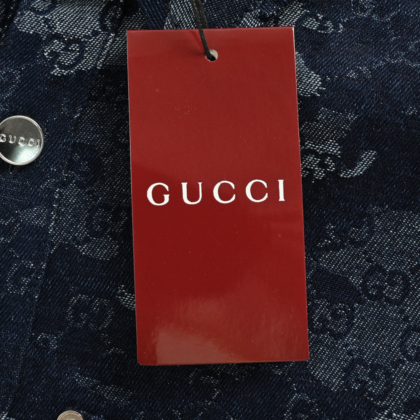 Gucci/古驰 25Fw 大理石老花提花牛仔外套