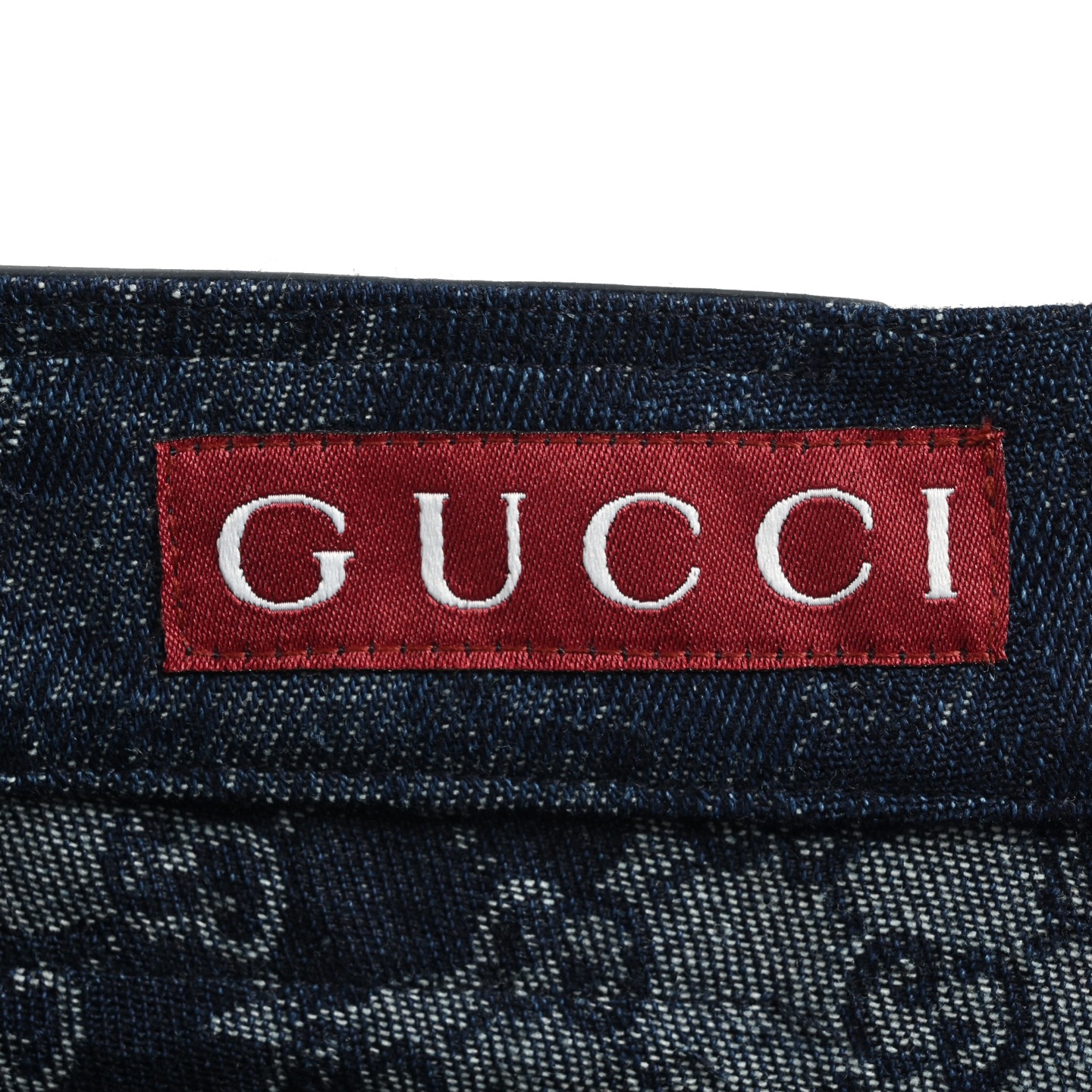 Gucci/古驰 25Fw 满印大理石提花牛仔裤