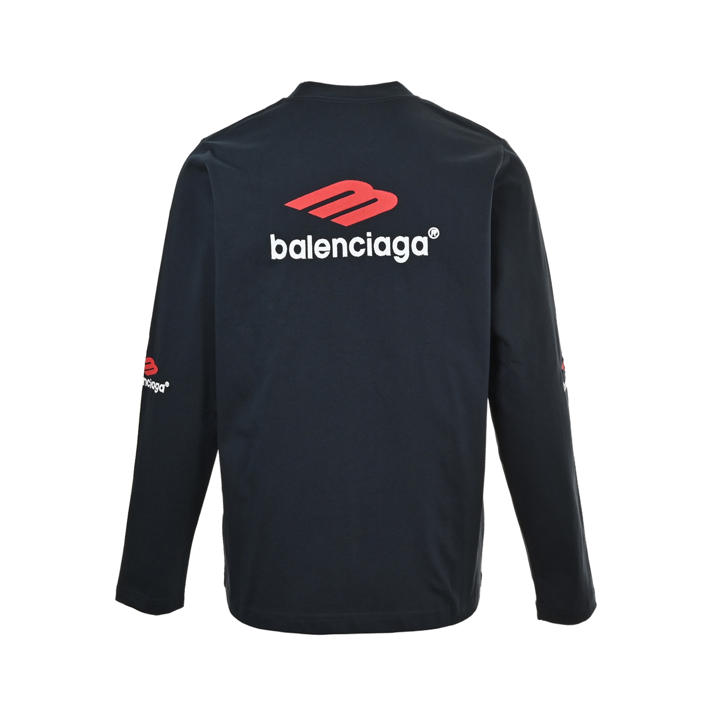 Balenciaga/巴黎世家 25Fw 3M刺绣徽标长袖T恤