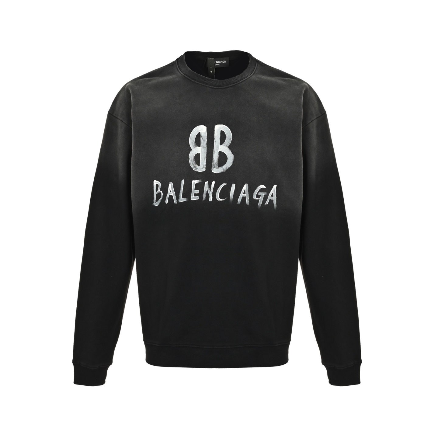 Balenciaga/巴黎世家 双B水洗草写字母印花圆领卫衣 Balenciaga/巴黎世家 双B水洗草写字母印花圆领卫衣