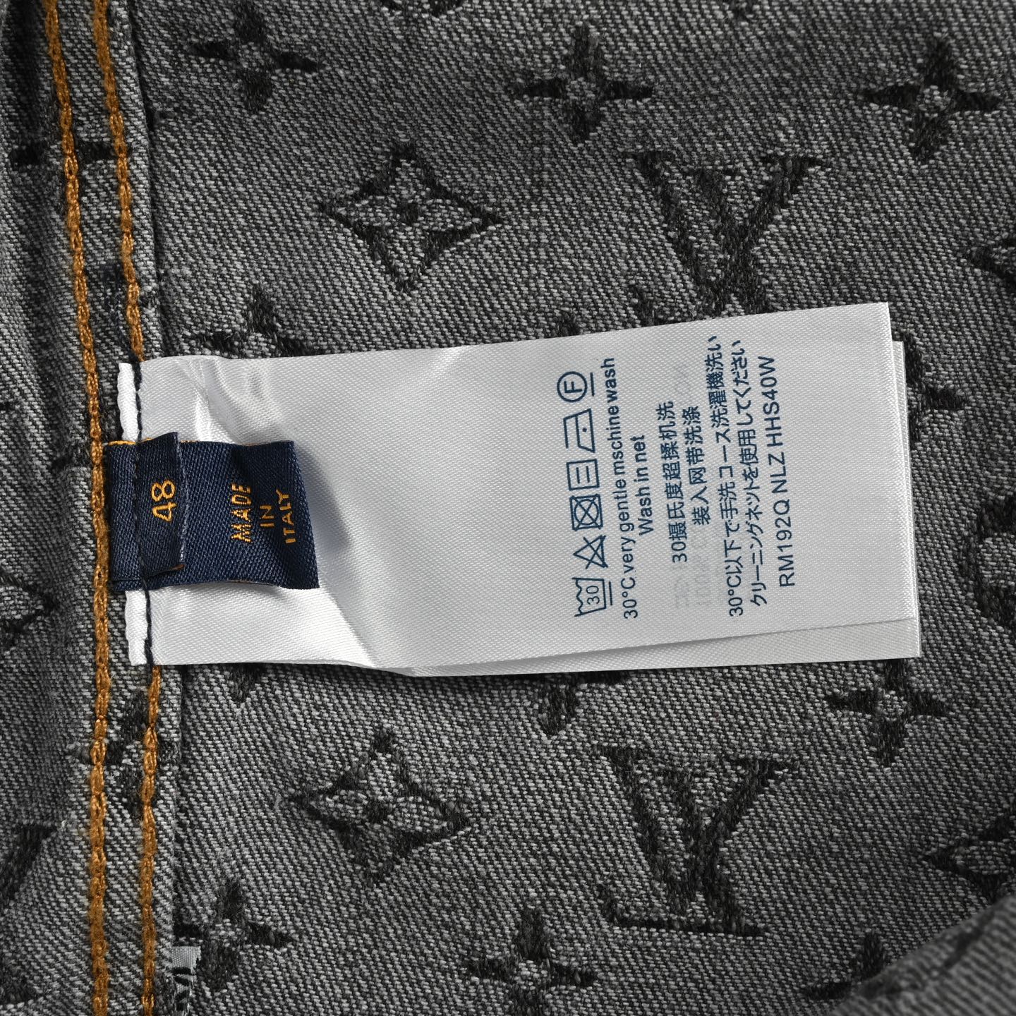 Louis Vuitton/路易威登 24Fw FA满印老花提花牛仔外套