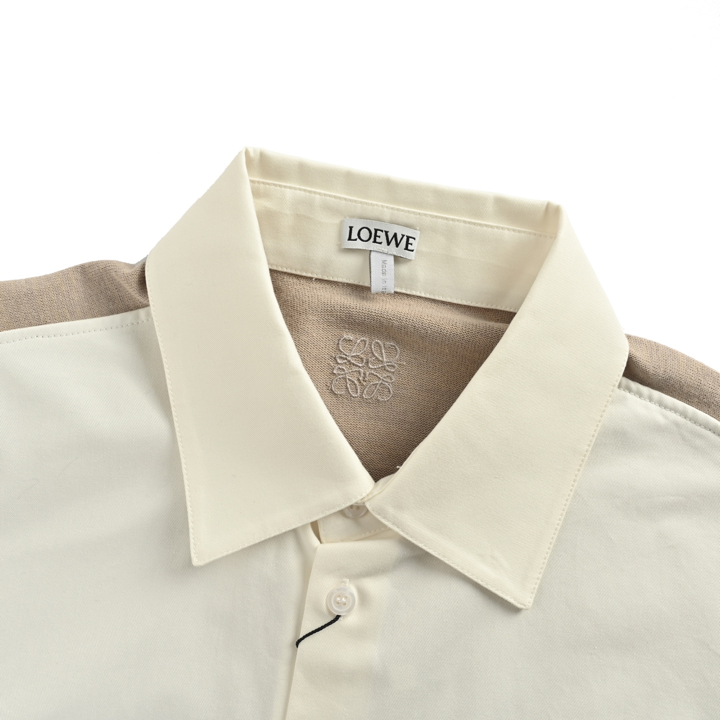 Loewe/罗意威 25Fw 毛衣拼接针织衬衫