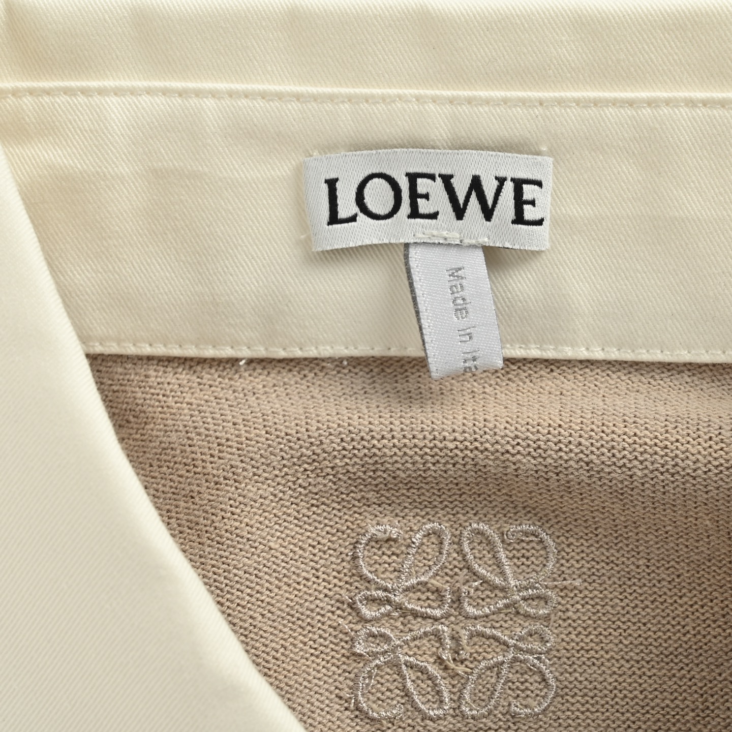 Loewe/罗意威 25Fw 毛衣拼接针织衬衫