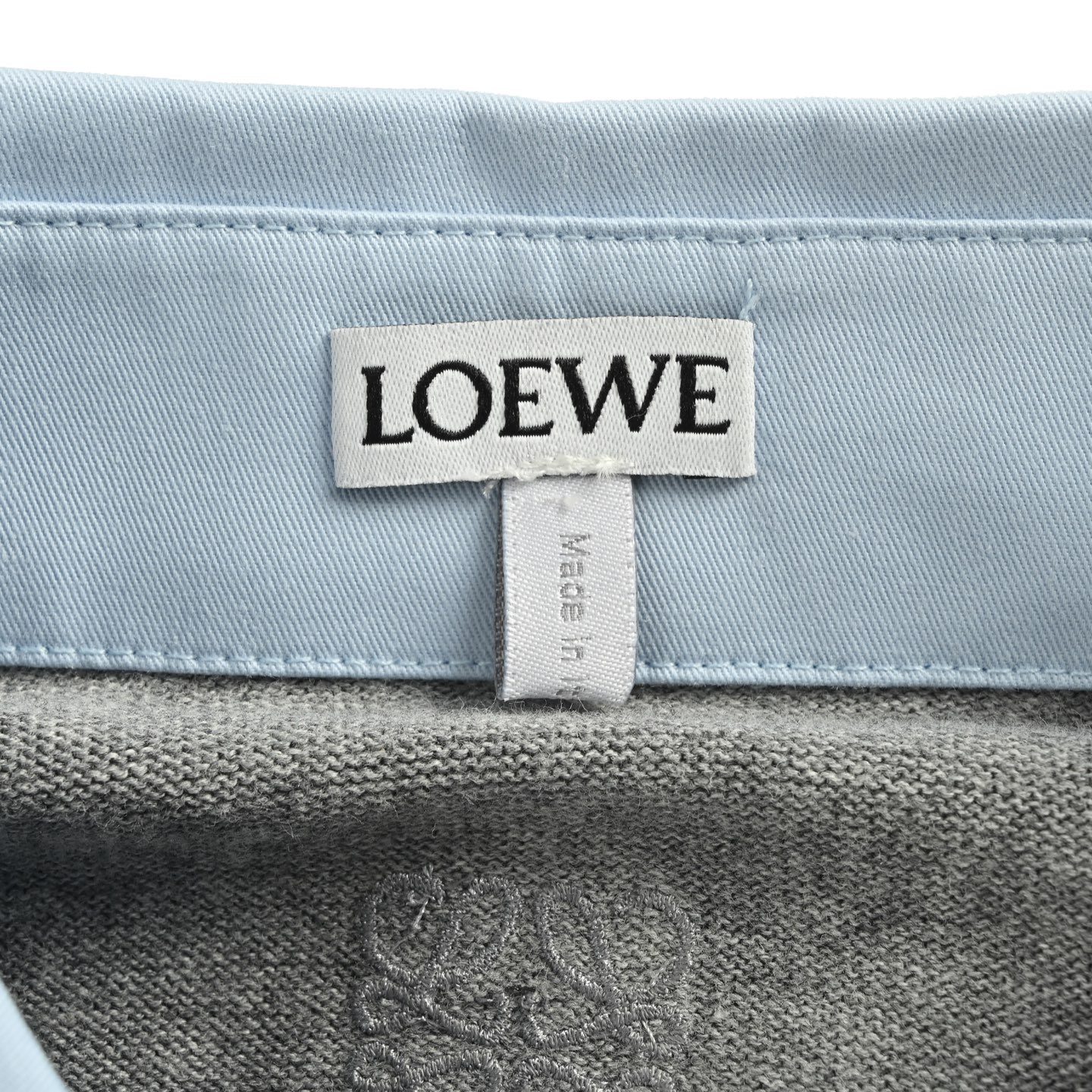 Loewe/罗意威 25Fw 毛衣拼接针织衬衫