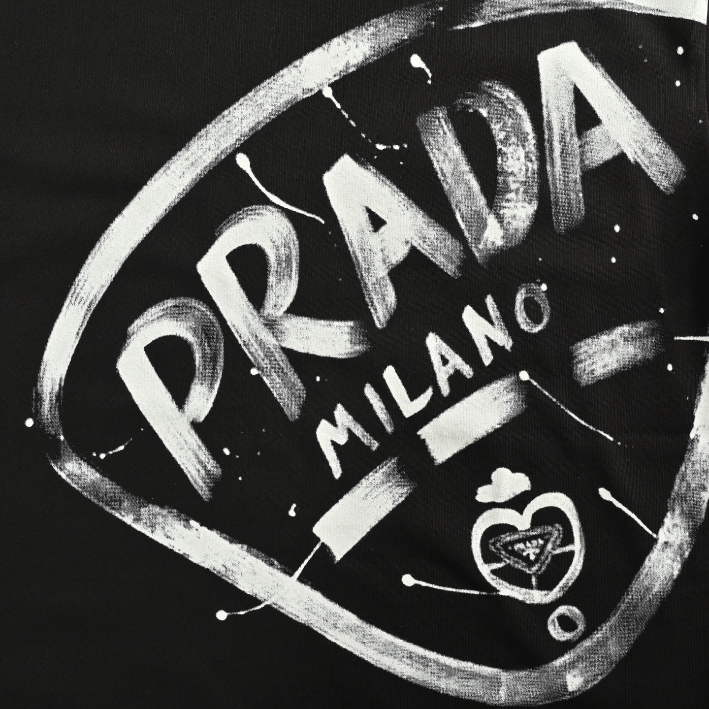 Prada/普拉达 25Fw 大logo泼墨印花长袖T恤 P家情侣款长袖T恤 Prada/普拉达 25Fw 大logo泼墨印花长袖T恤 P家情侣款长袖T恤