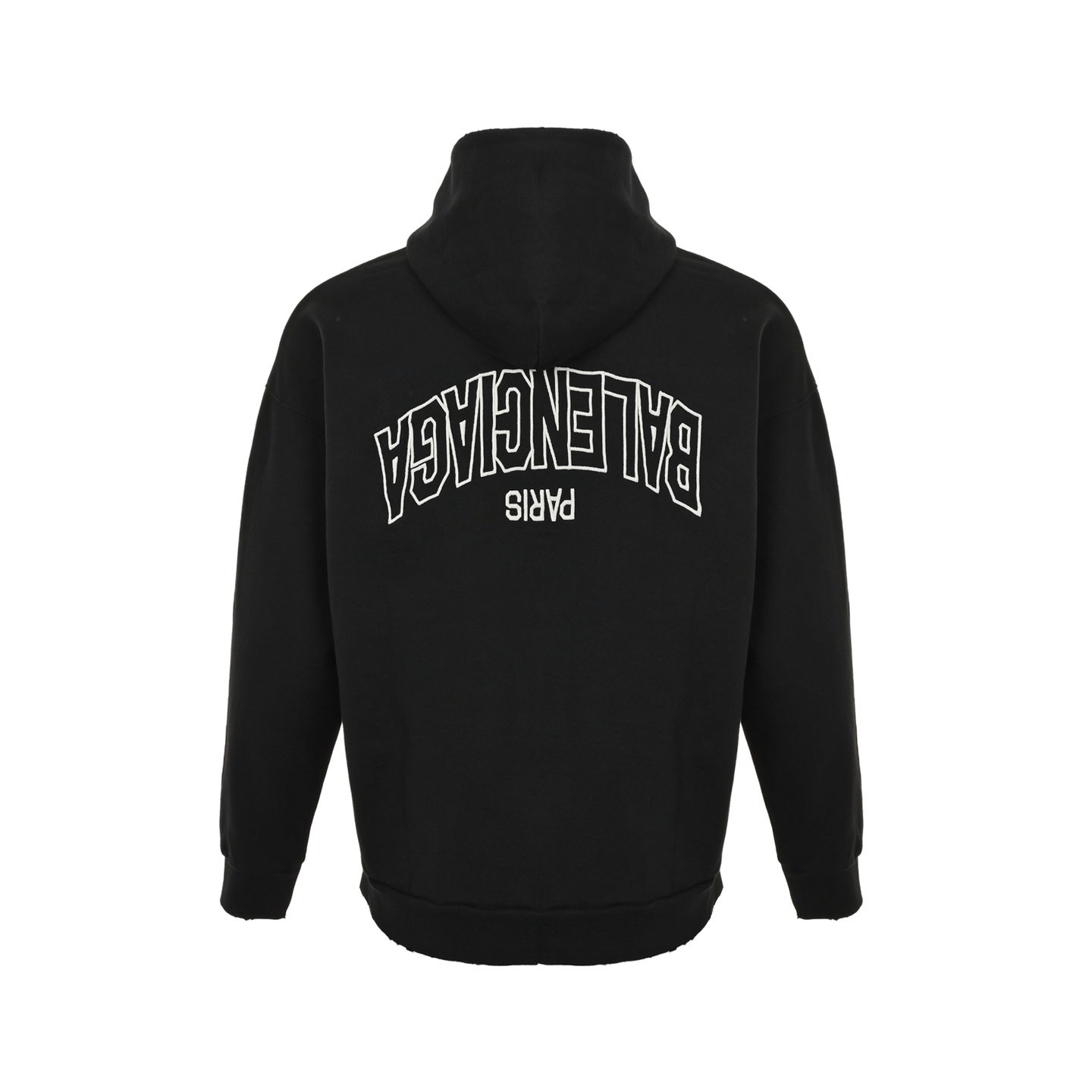 Balenciaga/巴黎世家 25Fw 后背反转字母刺绣拉链连帽外套