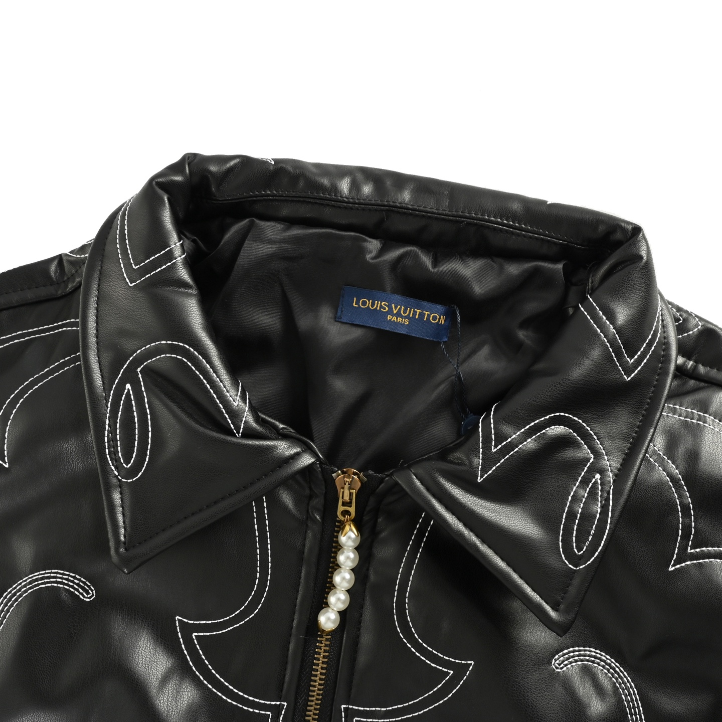 Louis Vuitton/路易威登 25Fw 菲董刺绣皮革飞行夹克外套