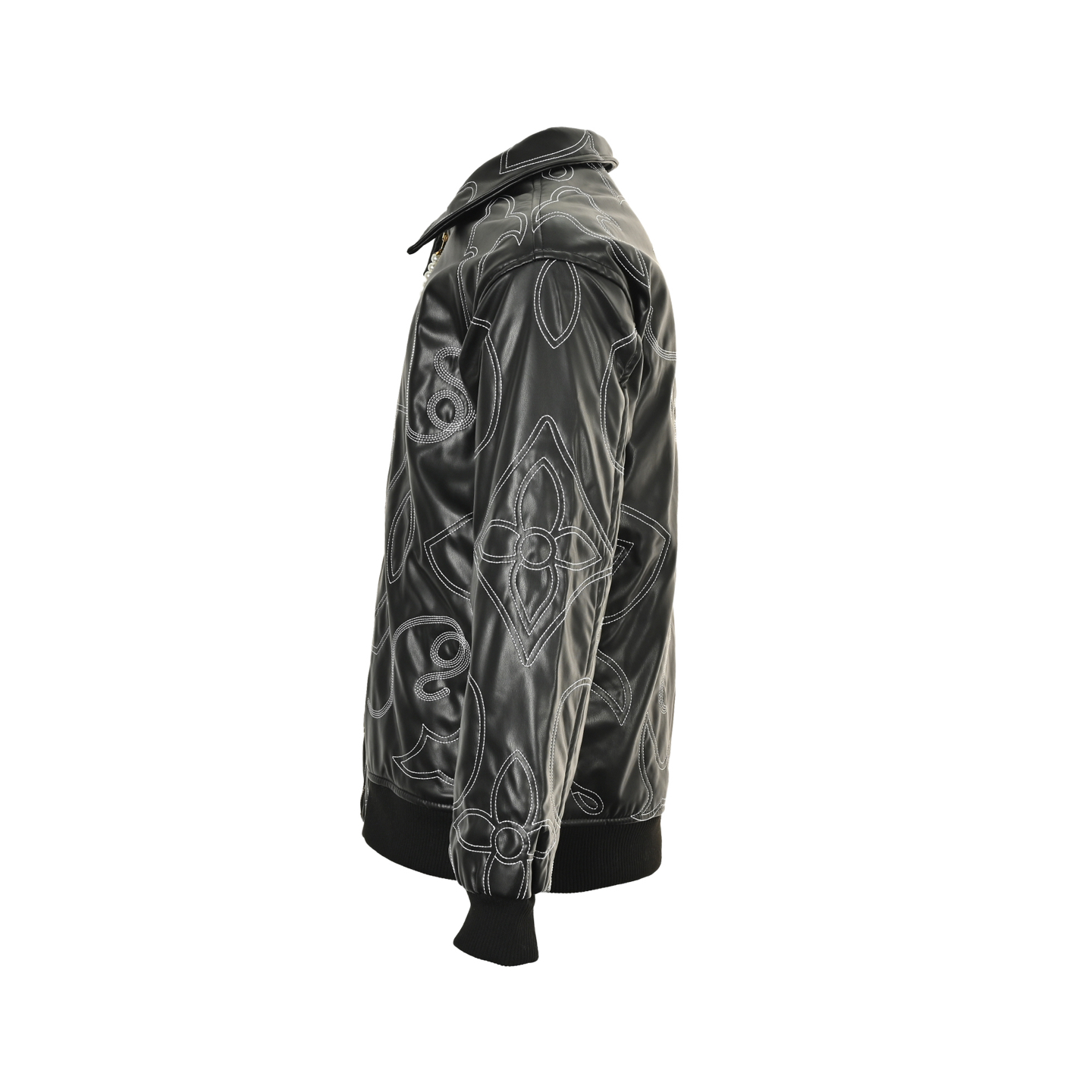 Louis Vuitton/路易威登 25Fw 菲董刺绣皮革飞行夹克外套