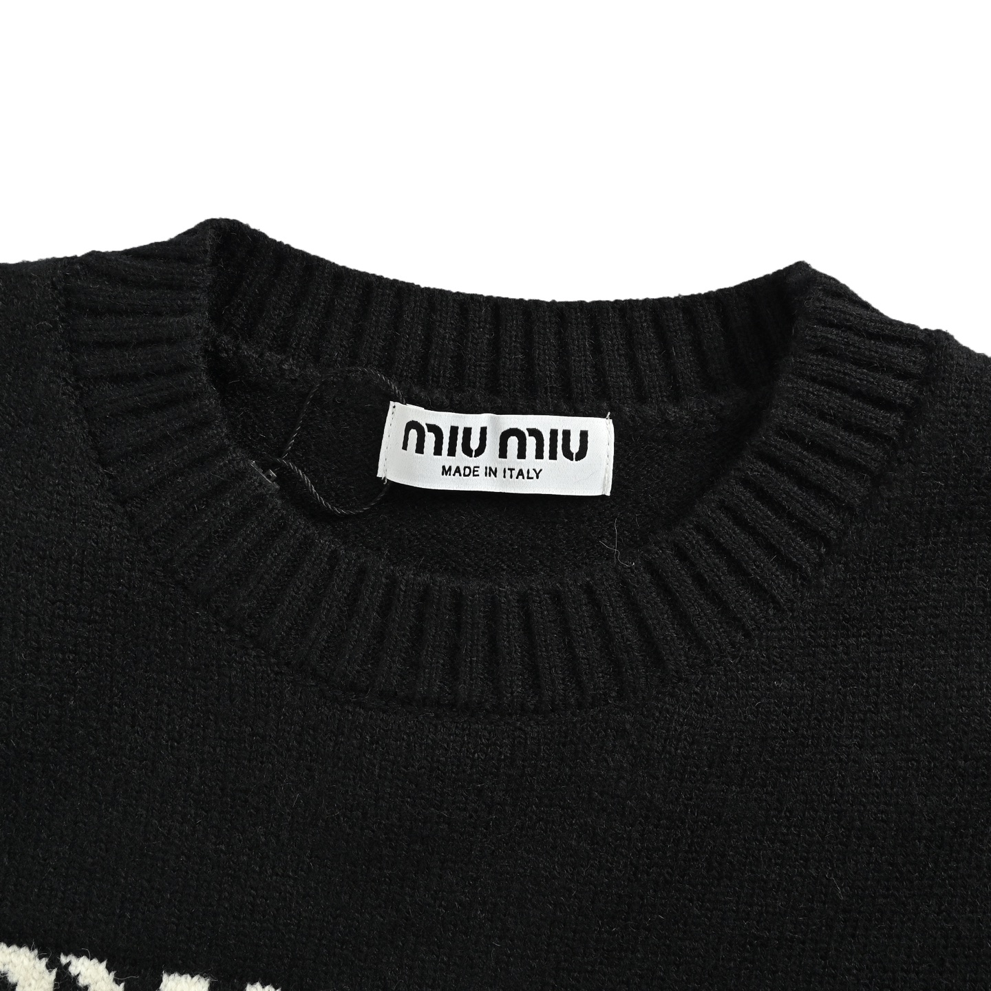 Miu Miu/缪缪 24Fw 字母提花圆领毛衣