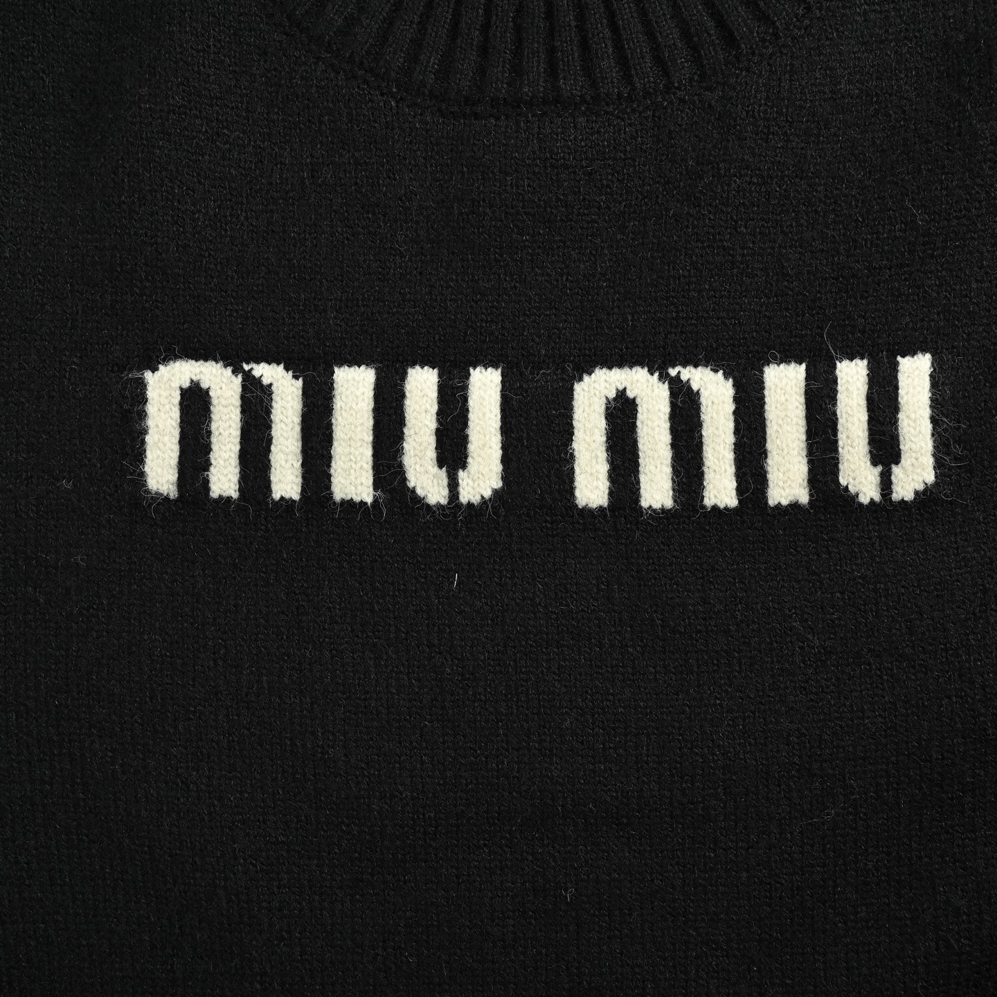 Miu Miu/缪缪 24Fw 字母提花圆领毛衣