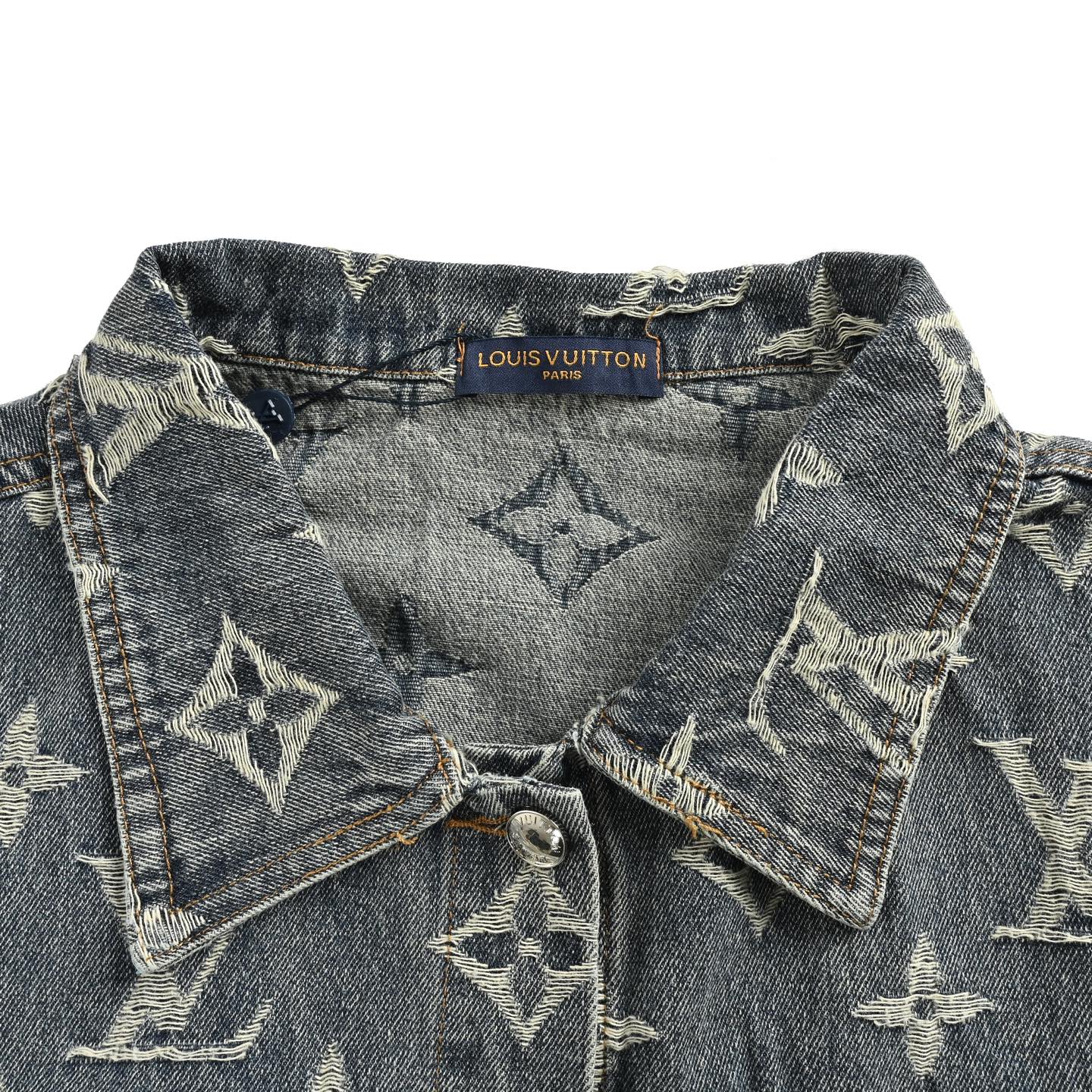 LouisVuitton/路易威登 重工水洗经典满印刺绣提花牛仔外套 LouisVuitton/路易威登 重工水洗经典满印刺绣提花牛仔外套