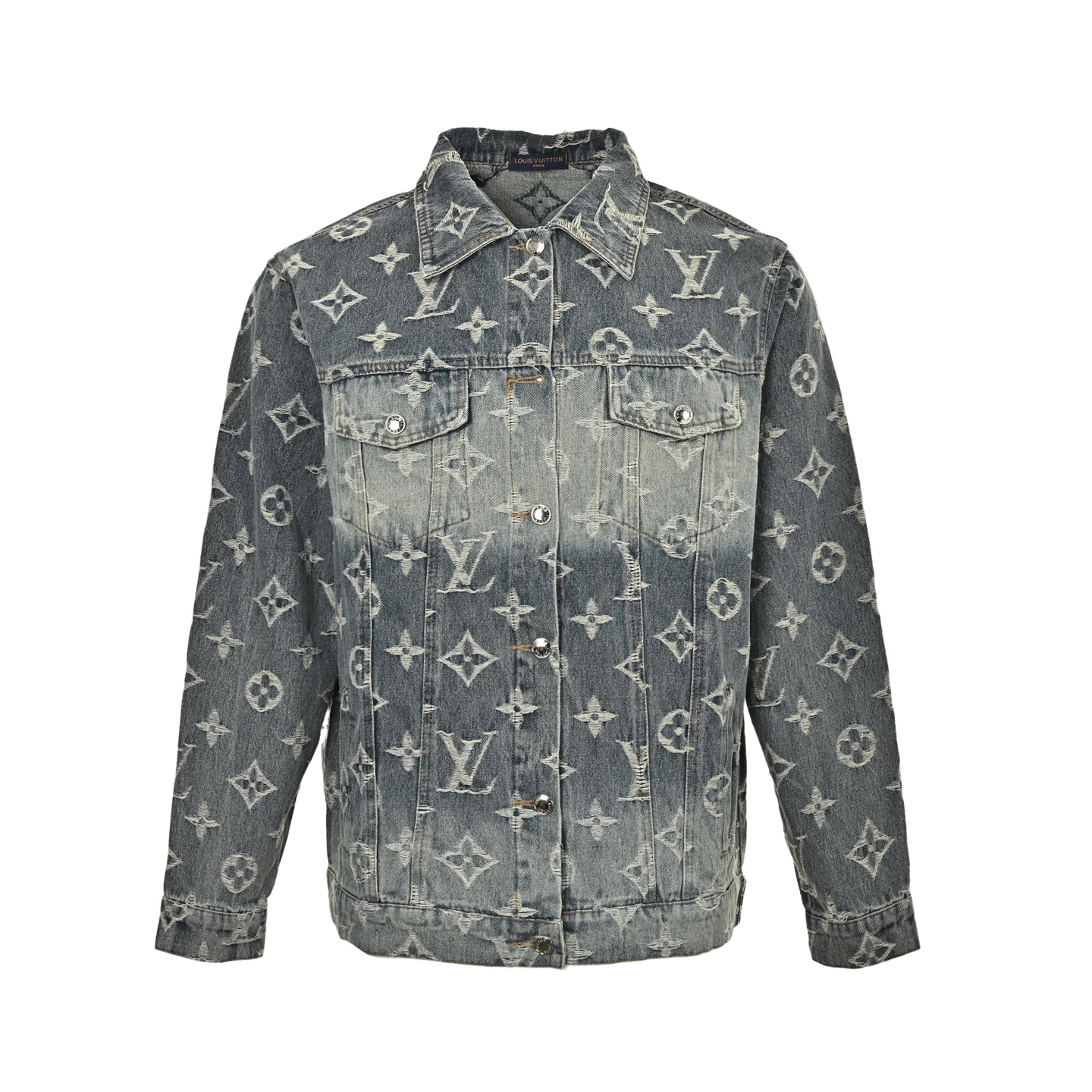 LouisVuitton/路易威登 重工水洗经典满印刺绣提花牛仔外套 LouisVuitton/路易威登 重工水洗经典满印刺绣提花牛仔外套