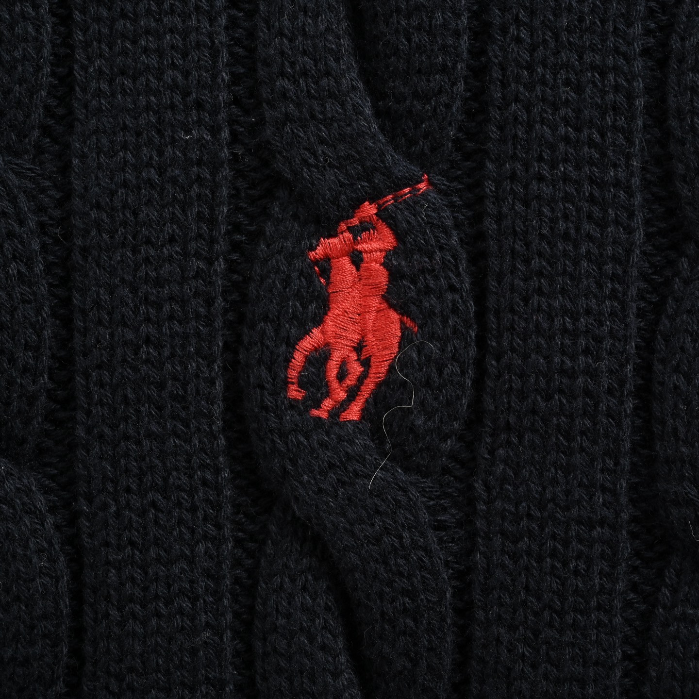 Ralph Lauren/拉夫劳伦 粗针绞花半拉链毛衣 胸口高密度logo百灵达万针刺绣 Ralph Lauren/拉夫劳伦 粗针绞花半拉链毛衣 胸口高密度logo百灵达万针刺绣