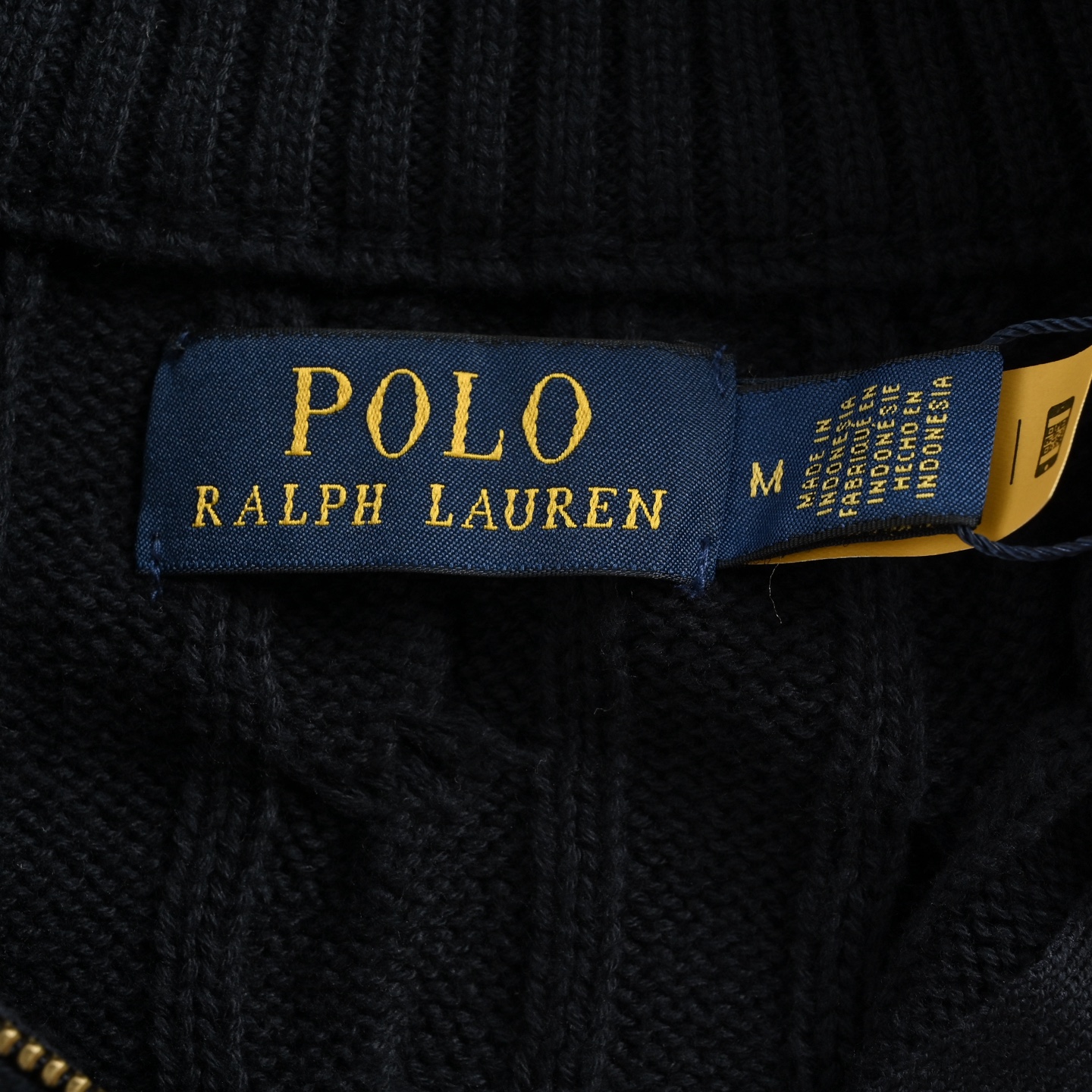 Ralph Lauren/拉夫劳伦 粗针绞花半拉链毛衣 胸口高密度logo百灵达万针刺绣 Ralph Lauren/拉夫劳伦 粗针绞花半拉链毛衣 胸口高密度logo百灵达万针刺绣