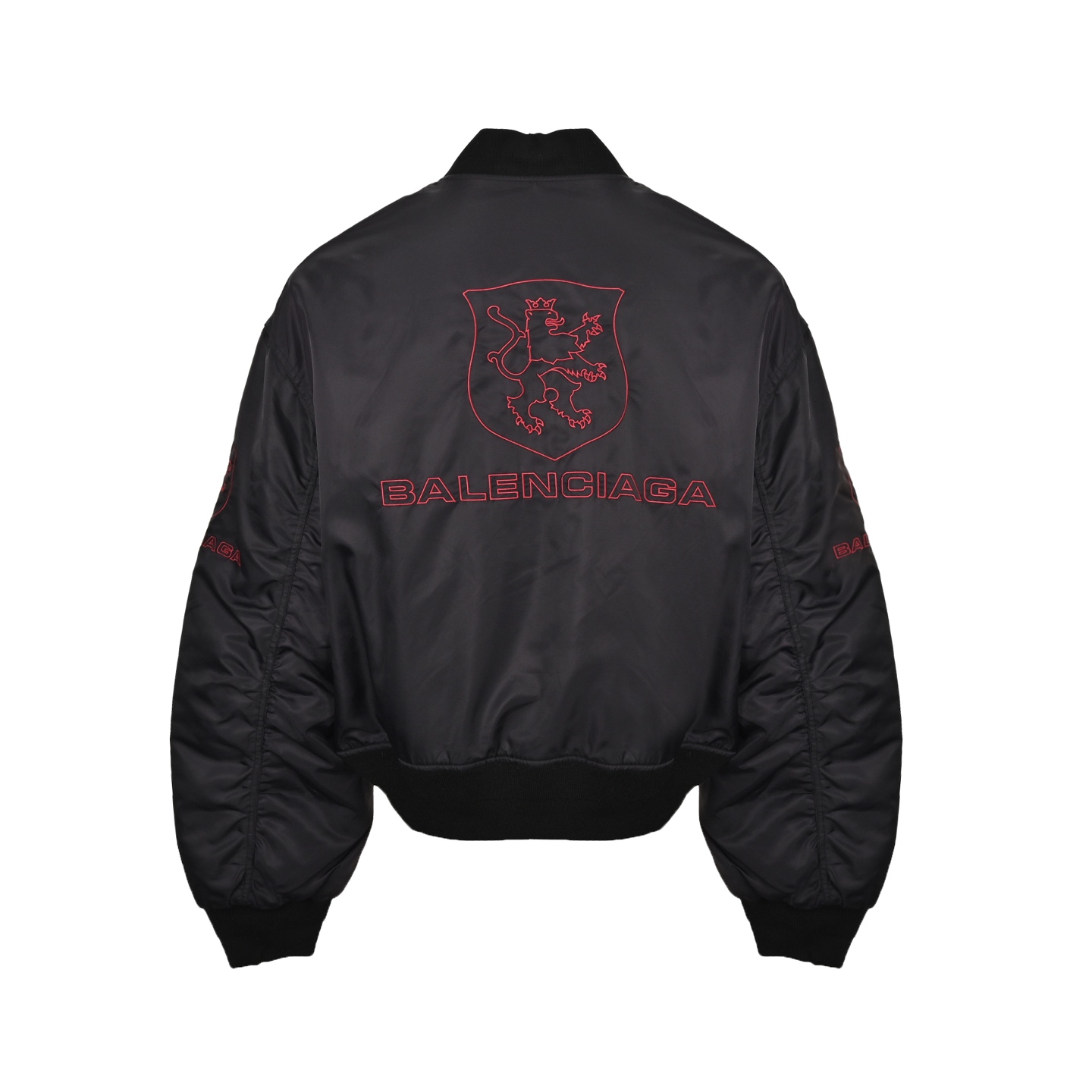 Balenciaga/巴黎世家 24Fw 曼联队标刺绣棉服外套 薄夹棉款