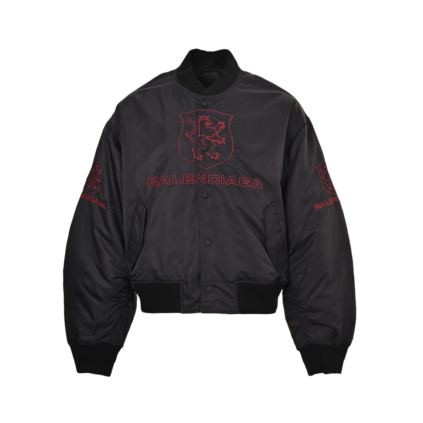 Balenciaga/巴黎世家 24Fw 曼联队标刺绣棉服外套 薄夹棉款