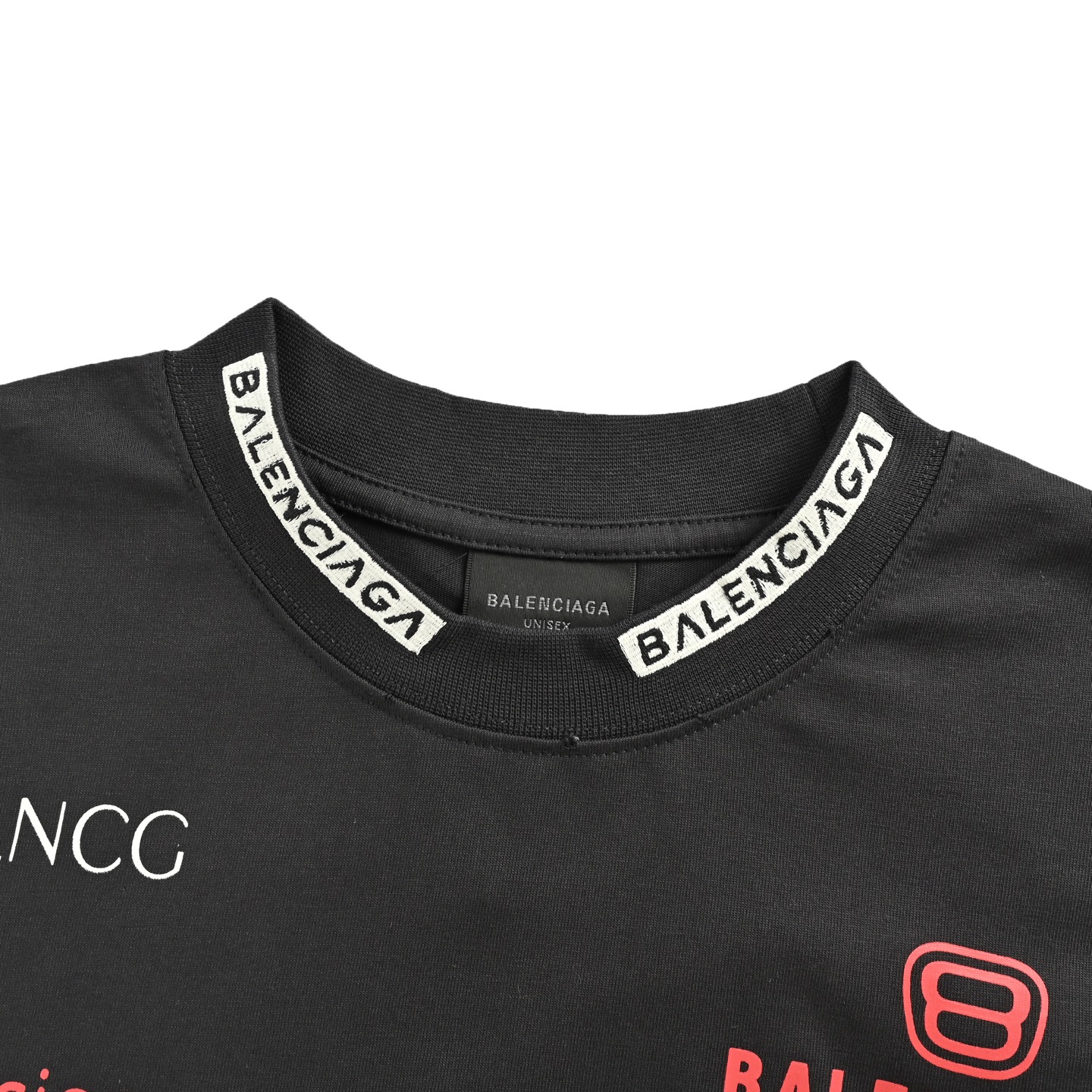 Balenciaga/巴黎世家 25Fw 多标印花长袖T恤