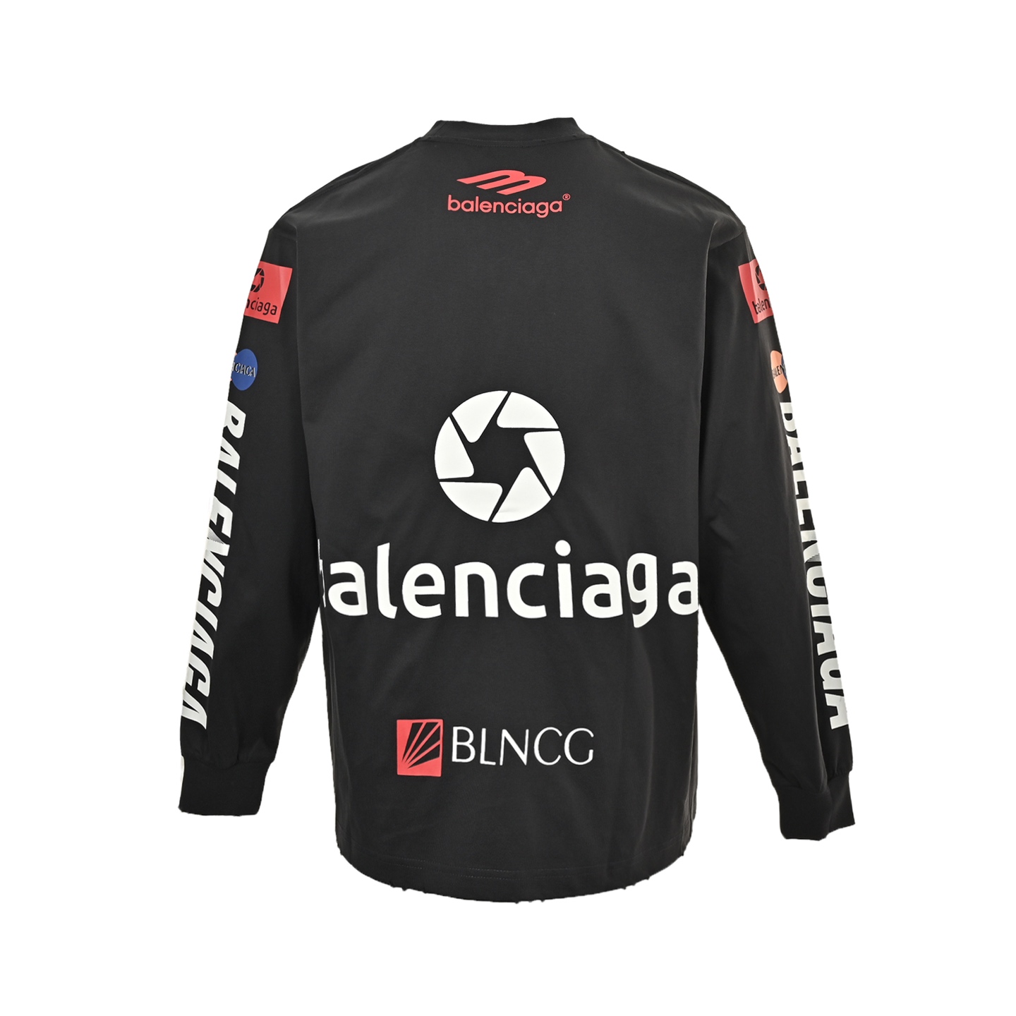 Balenciaga/巴黎世家 25Fw 多标印花长袖T恤