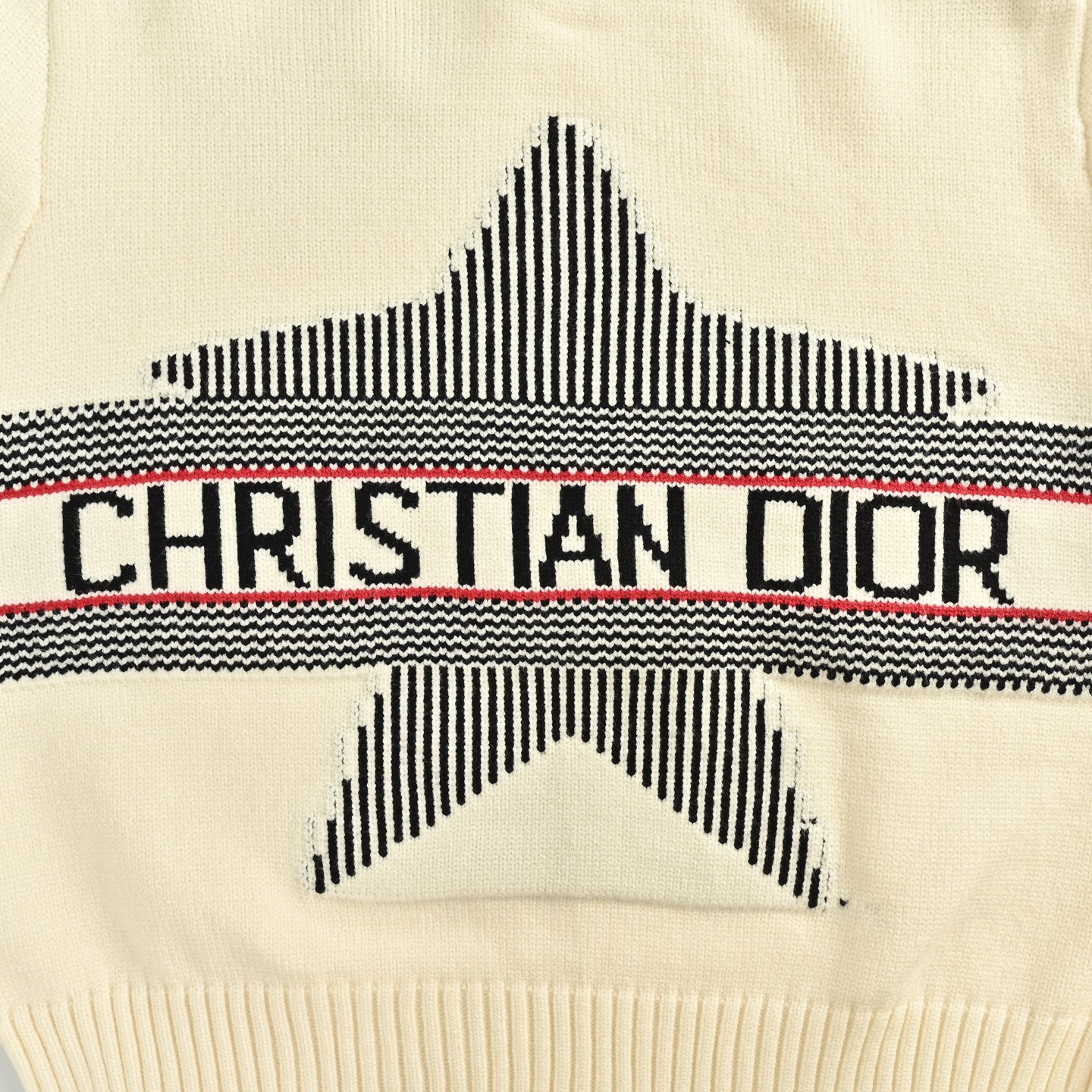 Dior/迪奥 25Fw 滑雪系列五角星圆领毛衣 DIOR/迪奥 滑雪水手领针织毛衣 白色 灰色